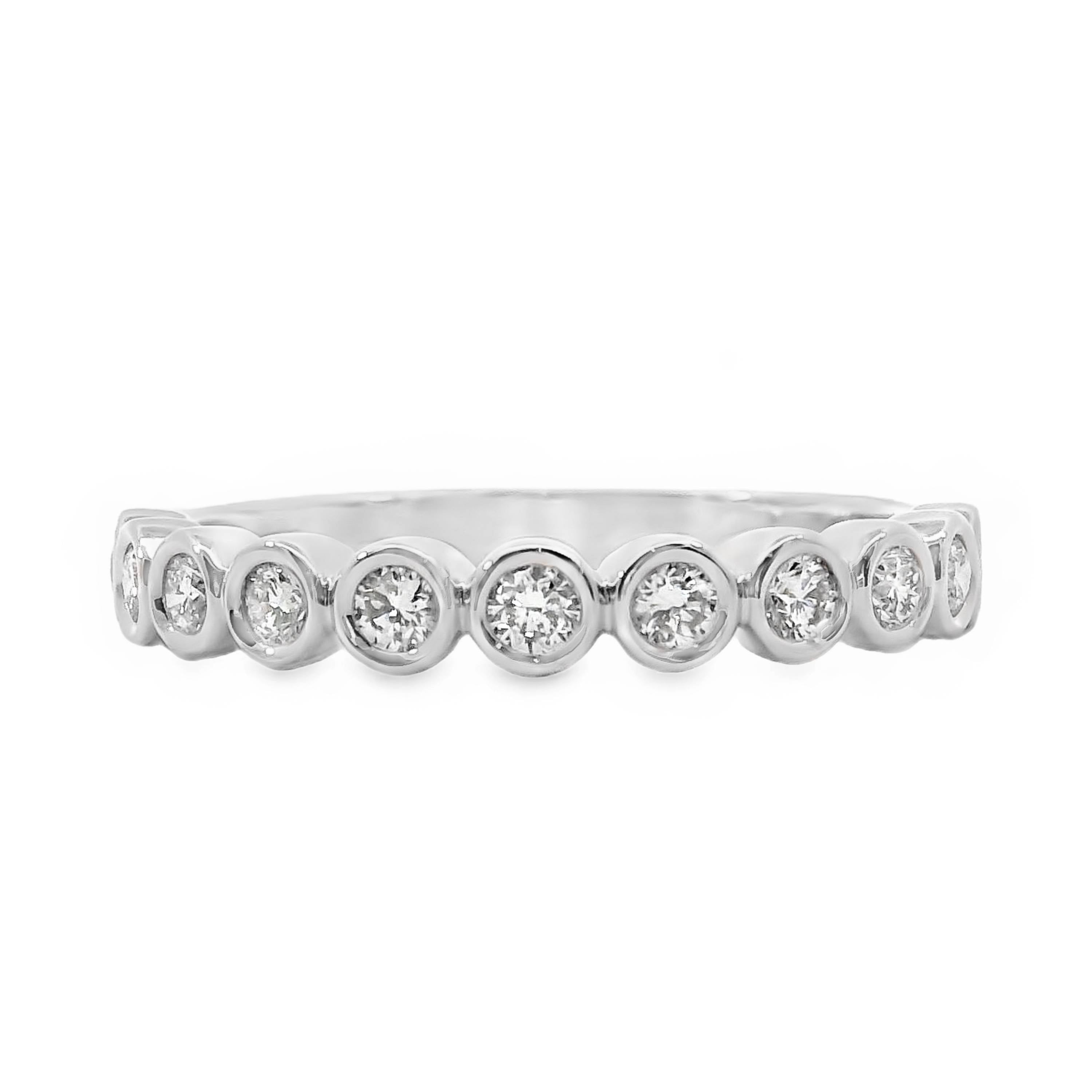 Fine Brilliant Cut Diamond Bezel Set Ring