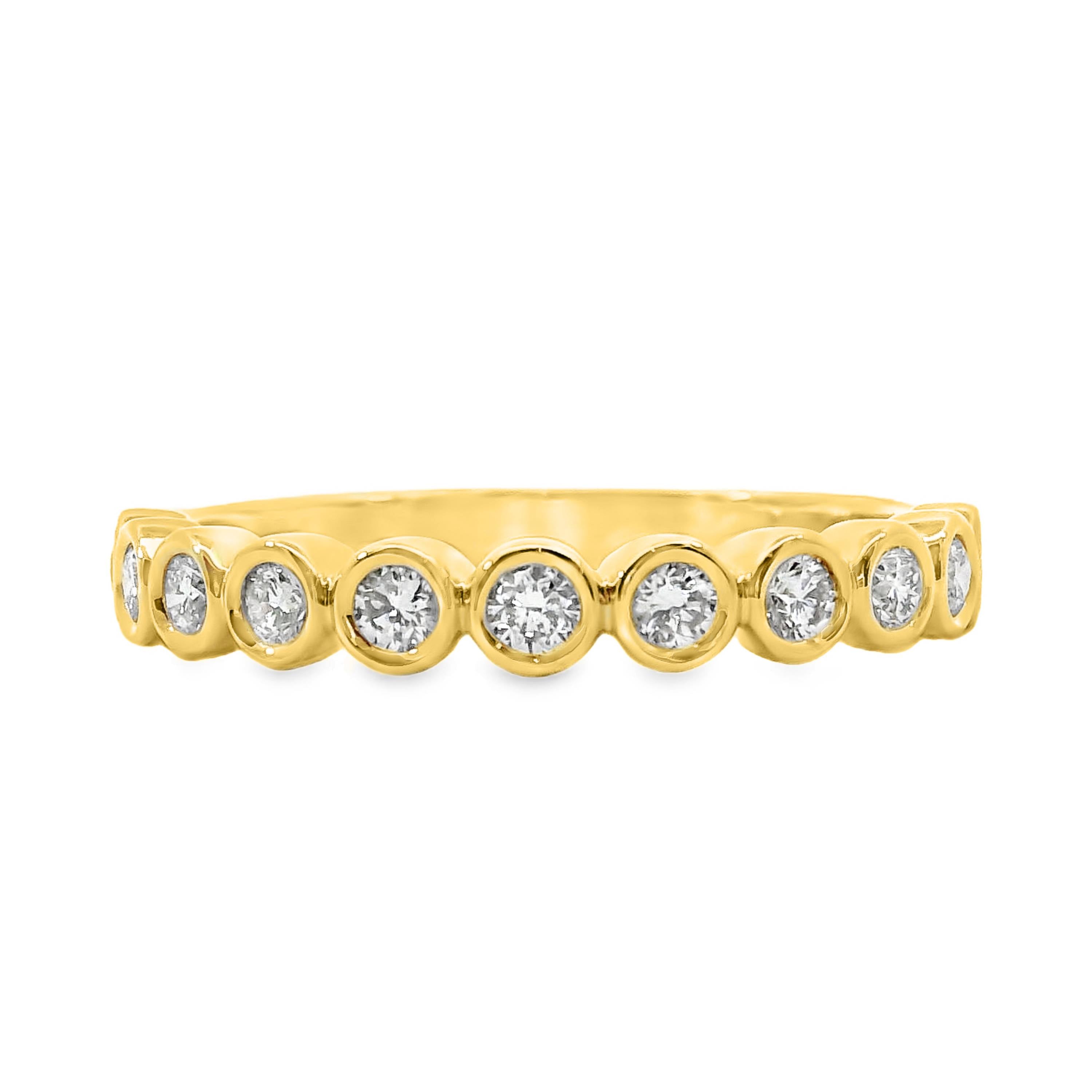 Fine Brilliant Cut Diamond Bezel Set Ring