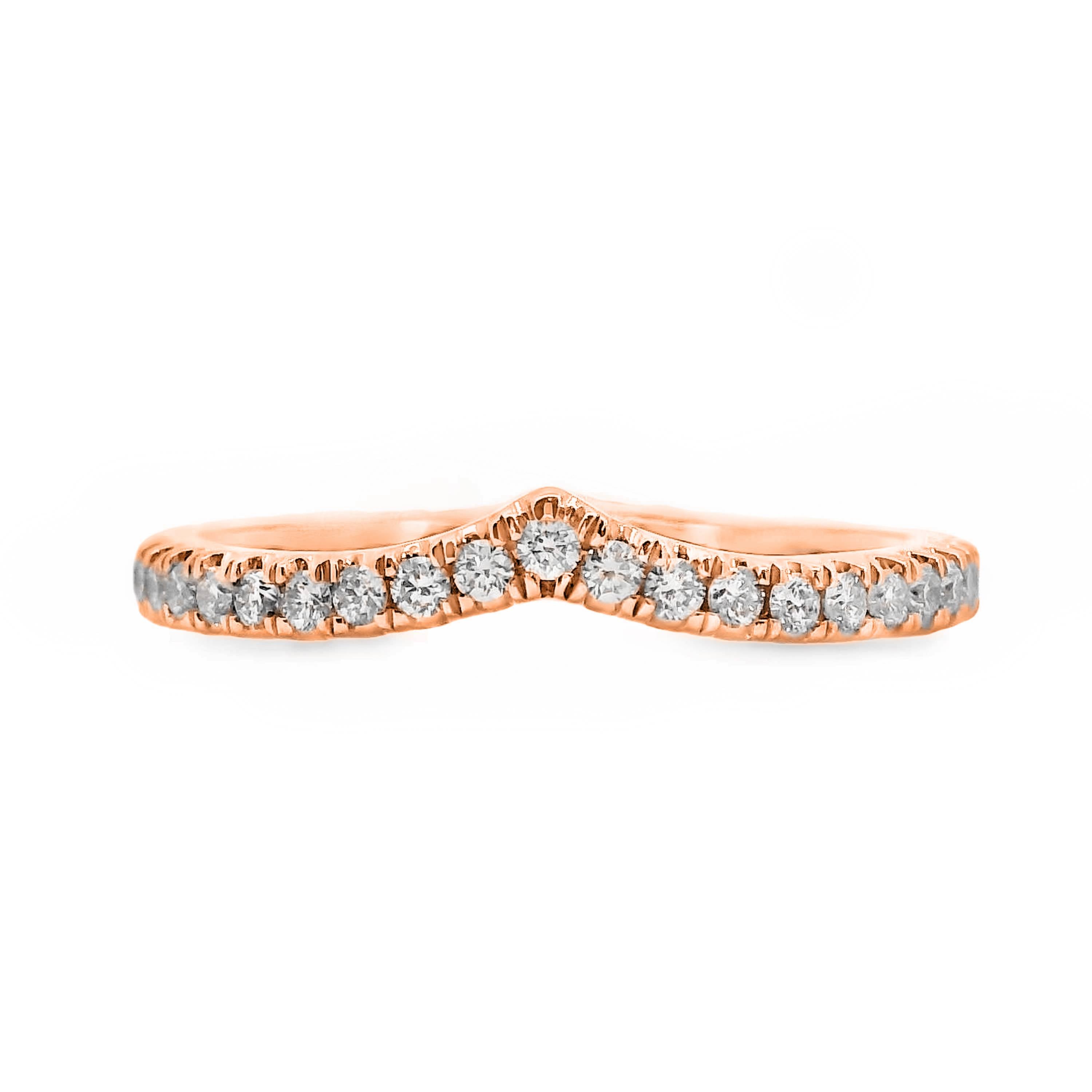 Wishbone Ring With Diamonds Claw Set 21 = 0.25ct