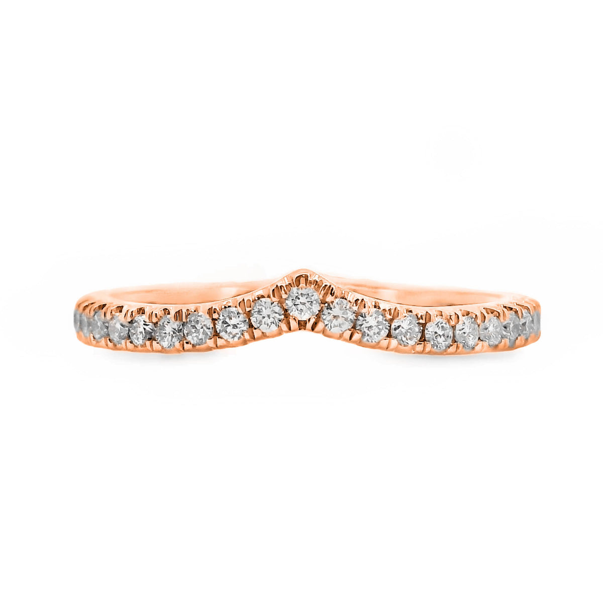Wishbone Ring With Diamonds Claw Set 21 = 0.25ct