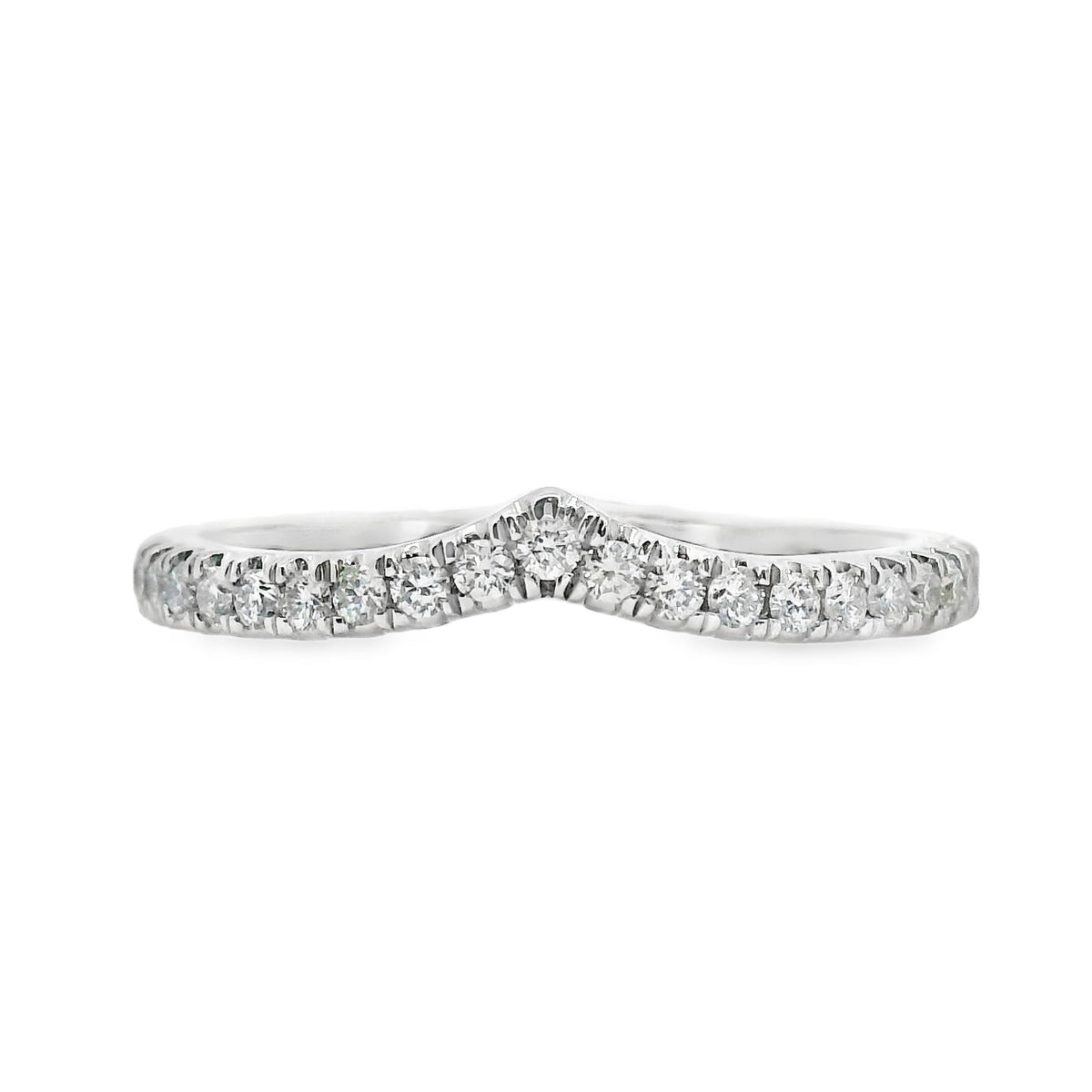 Wishbone Ring With Diamonds Claw Set 21 = 0.25ct