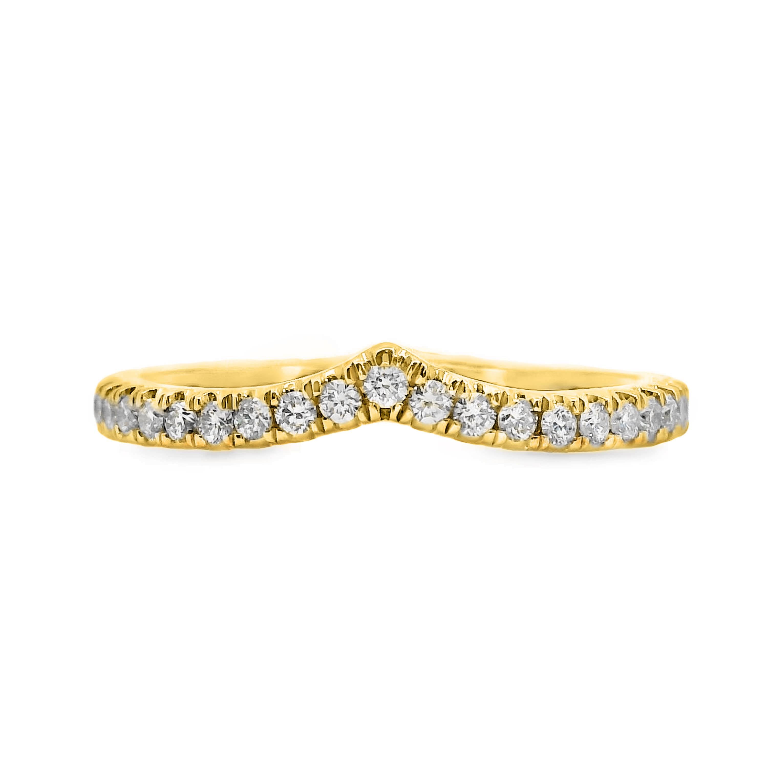 Wishbone Ring With Diamonds Claw Set 21 = 0.25ct