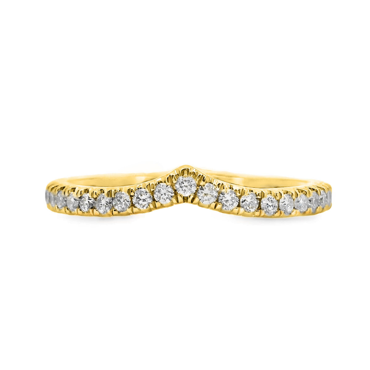 Wishbone Ring With Diamonds Claw Set 21 = 0.25ct