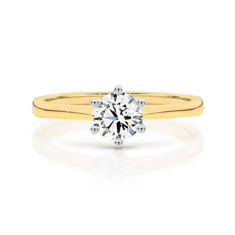 Amelia Lab Grown Diamond Solitaire Round Brilliant Cut Engagement Ring