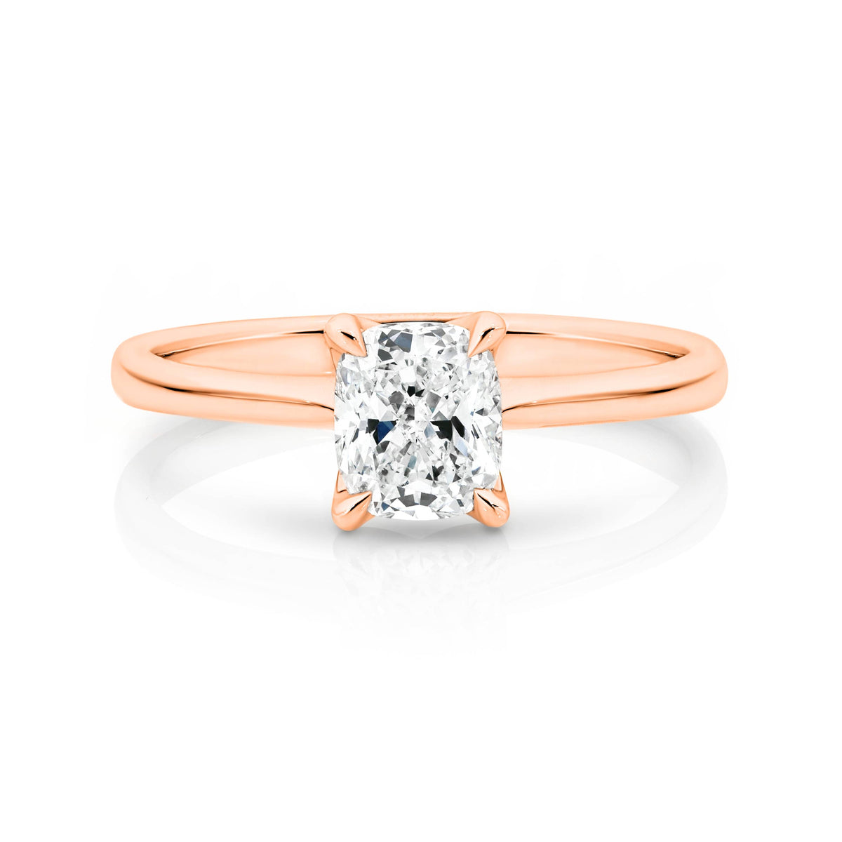 Abigail Diamond Solitaire Long Cushion Cut Engagement Ring