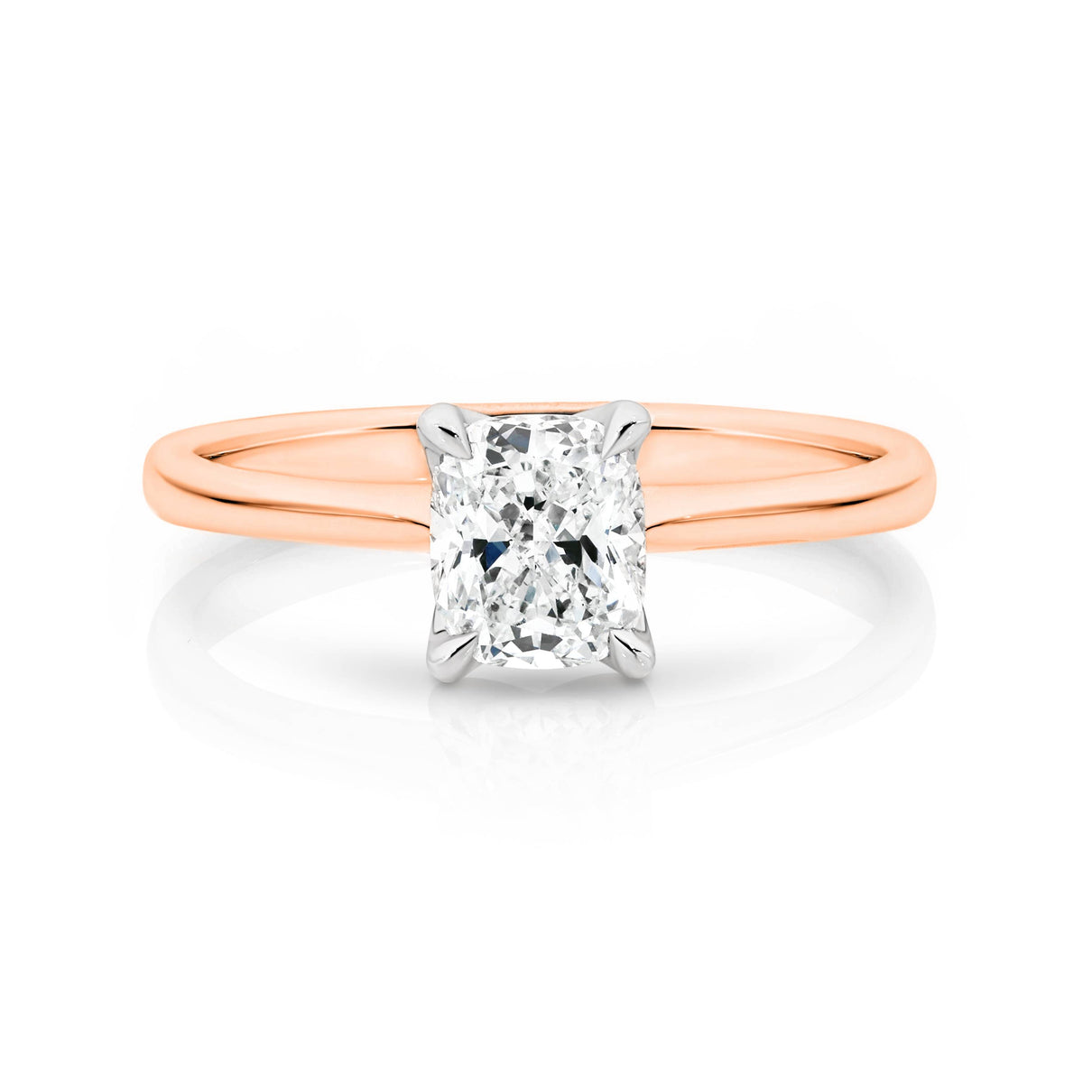 Abigail Diamond Solitaire Long Cushion Cut Engagement Ring