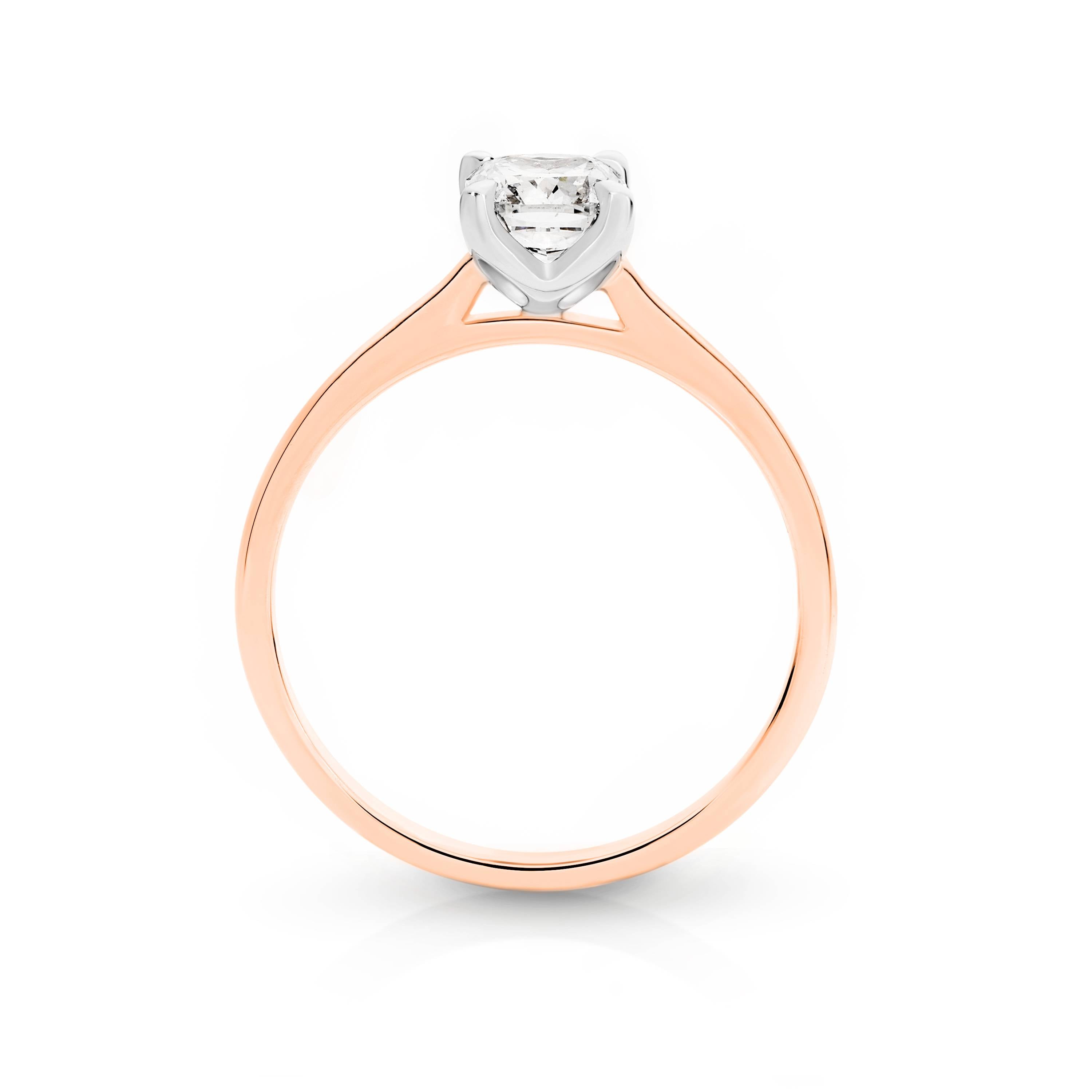 Abigail Diamond Solitaire Long Cushion Cut Engagement Ring