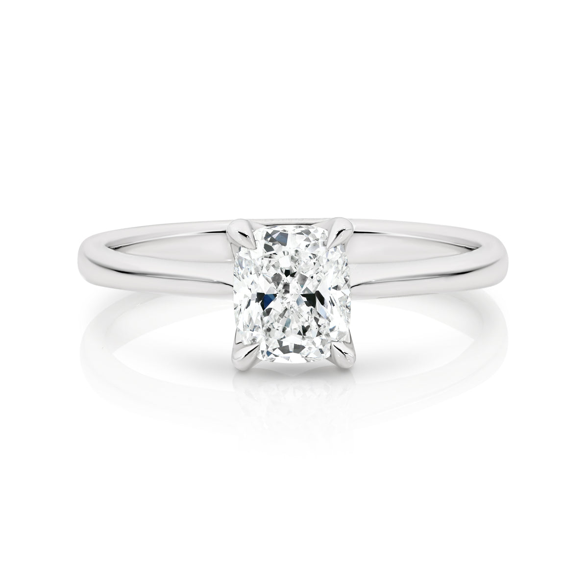 Abigail Diamond Solitaire Long Cushion Cut Engagement Ring