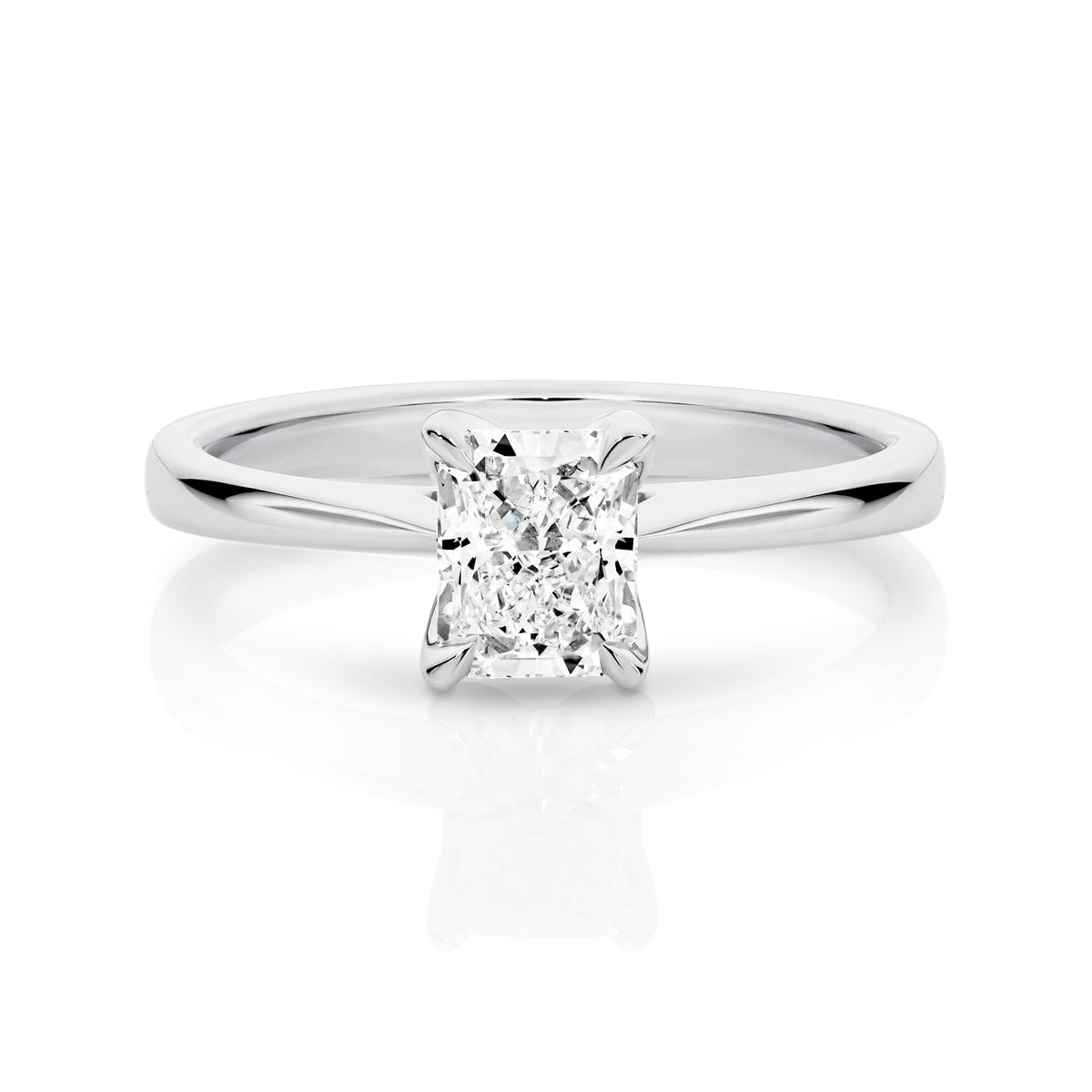 Siena Diamond Solitaire Long Radiant Cut Engagement Ring