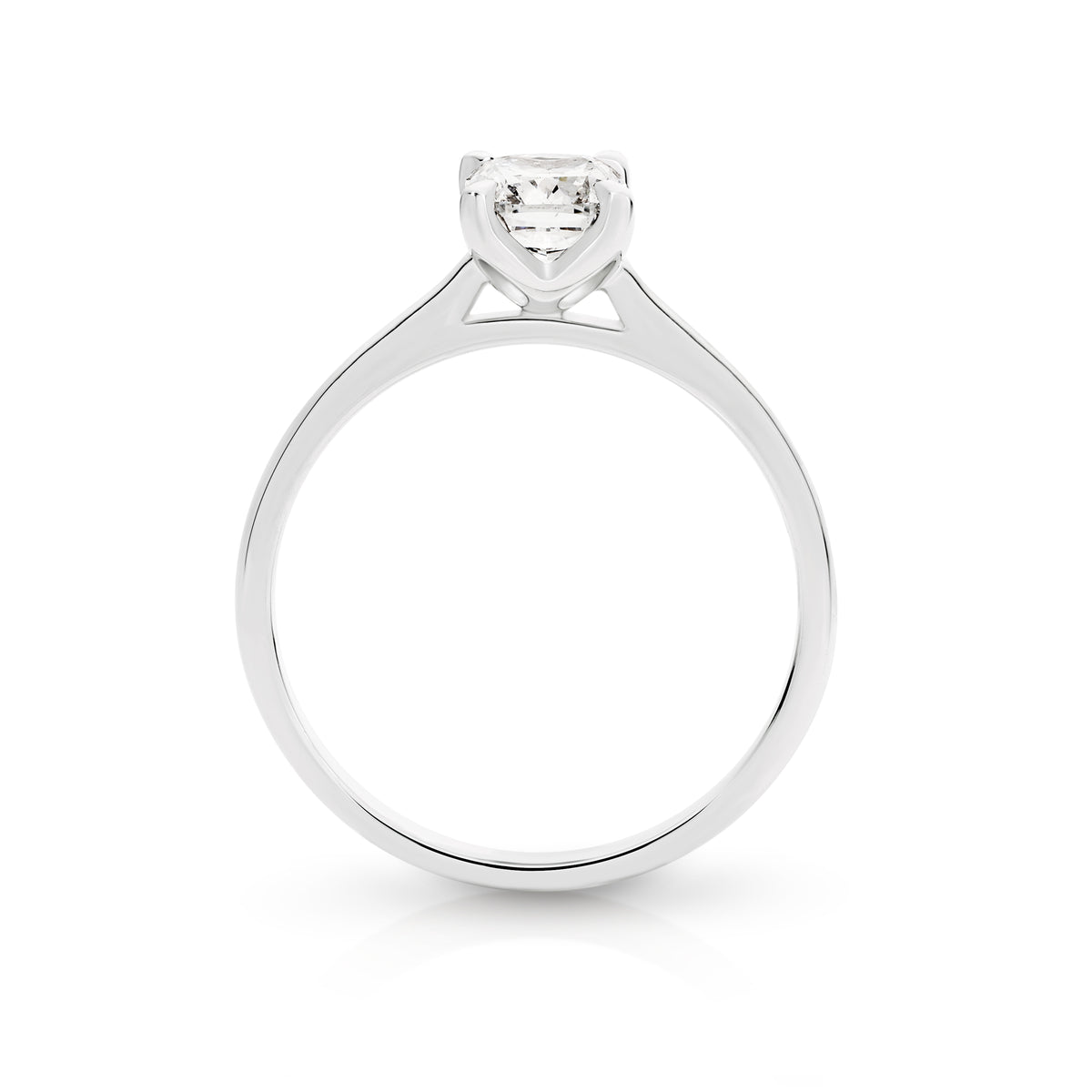 Abigail Lab Grown Diamond Solitaire Long Cushion Cut Engagement Ring