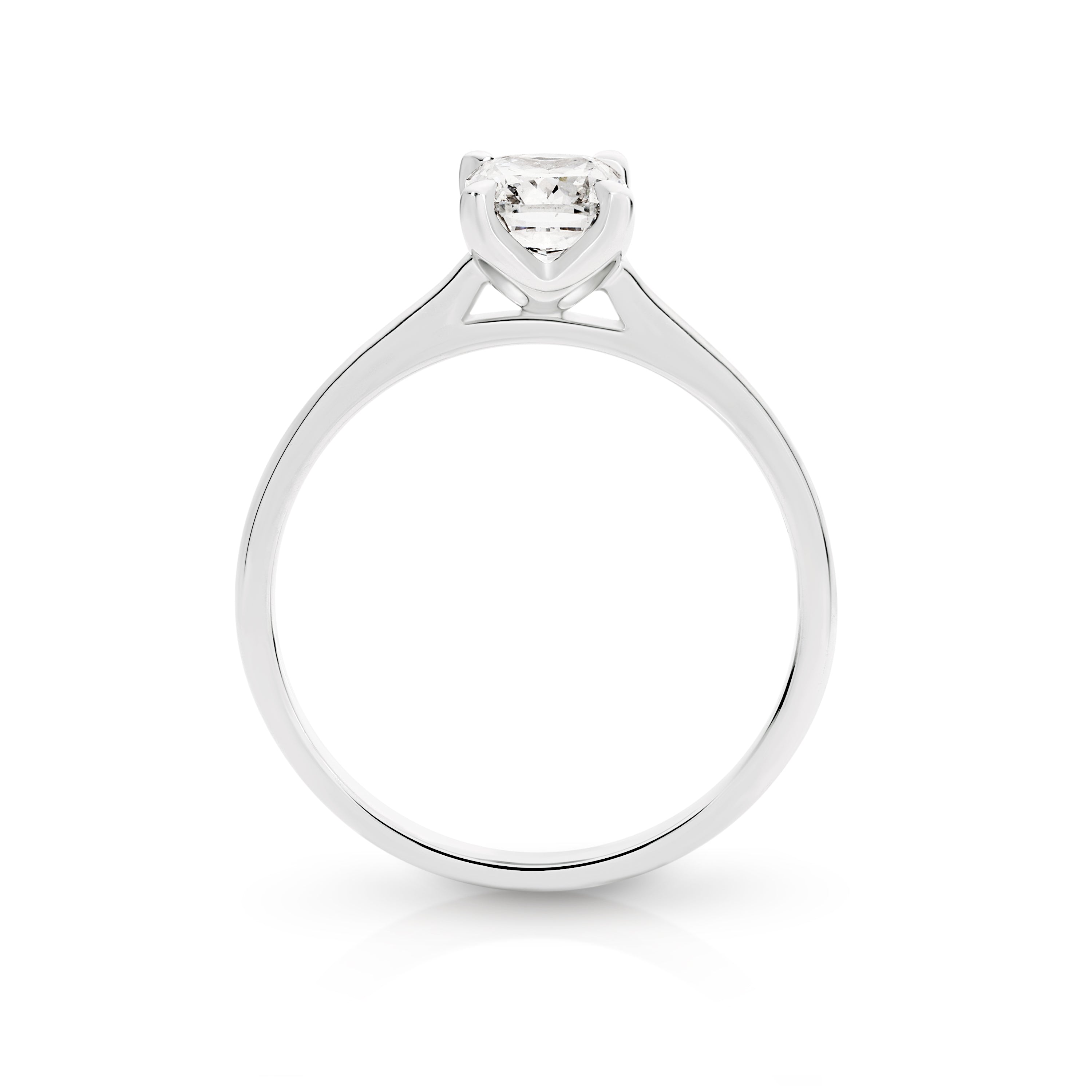 Abigail Diamond Solitaire Long Cushion Cut Engagement Ring
