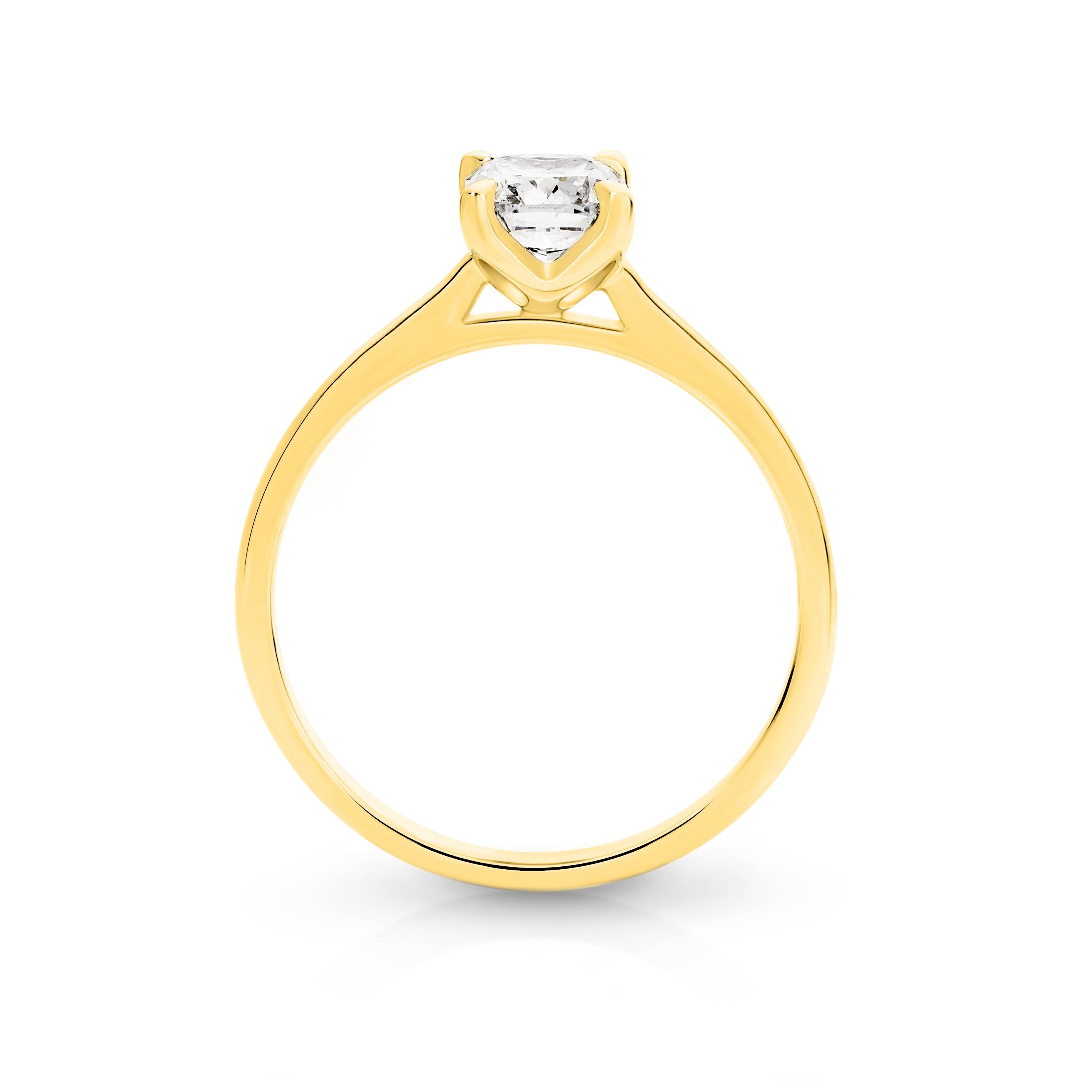 Abigail Diamond Solitaire Long Cushion Cut Engagement Ring