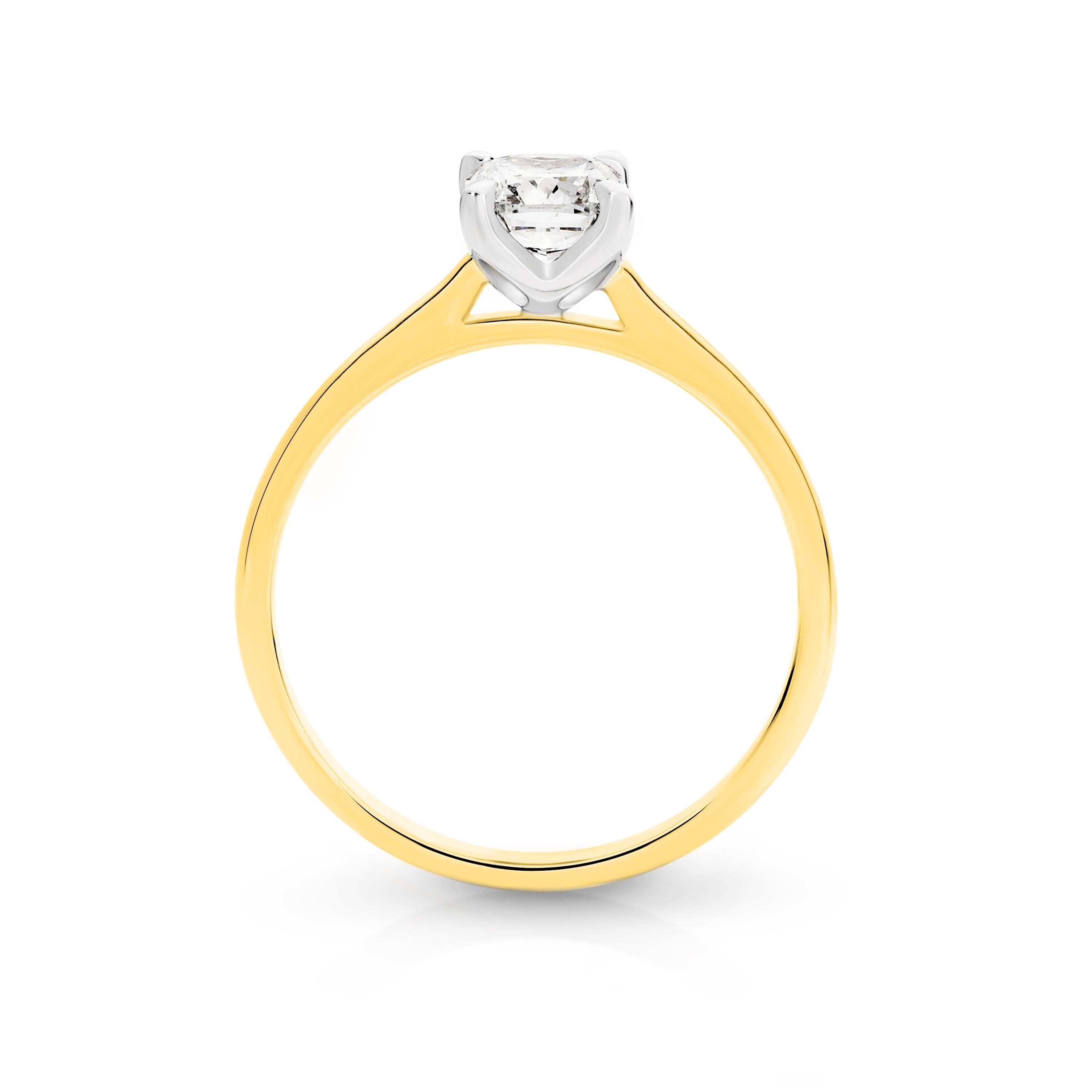 Abigail Diamond Solitaire Long Cushion Cut Engagement Ring