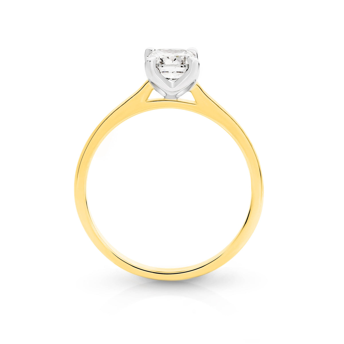 Abigail Diamond Solitaire Long Cushion Cut Engagement Ring