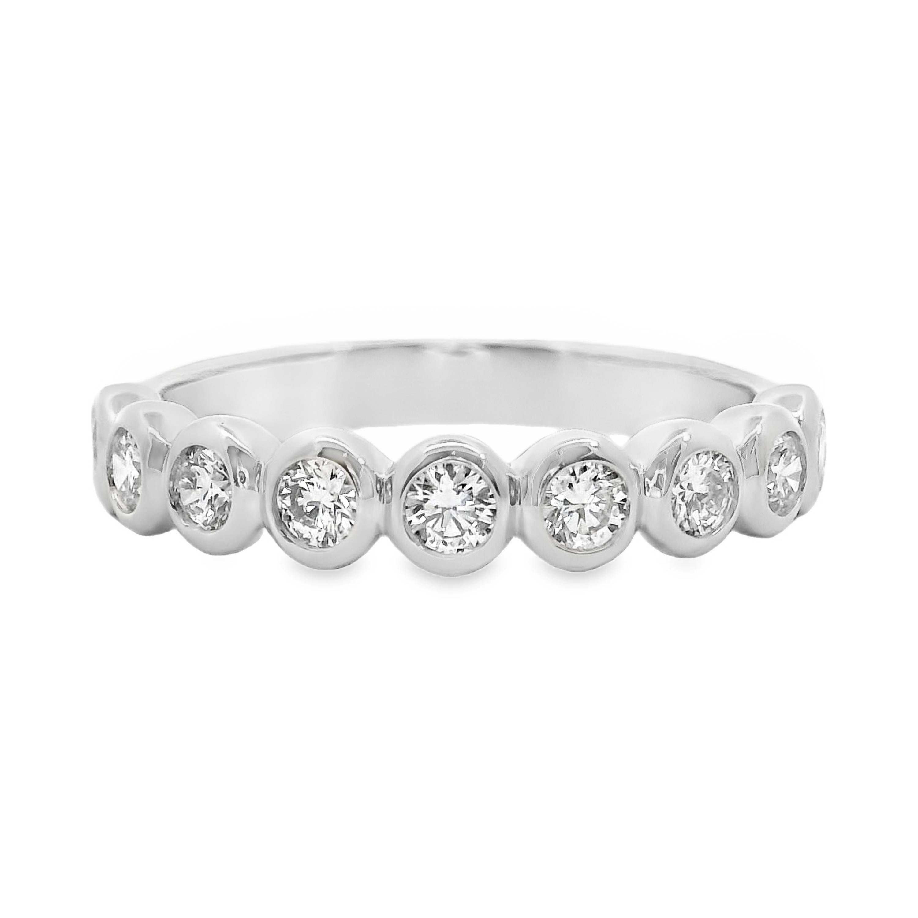 Brilliant Cut Diamond Bezel Set Ring