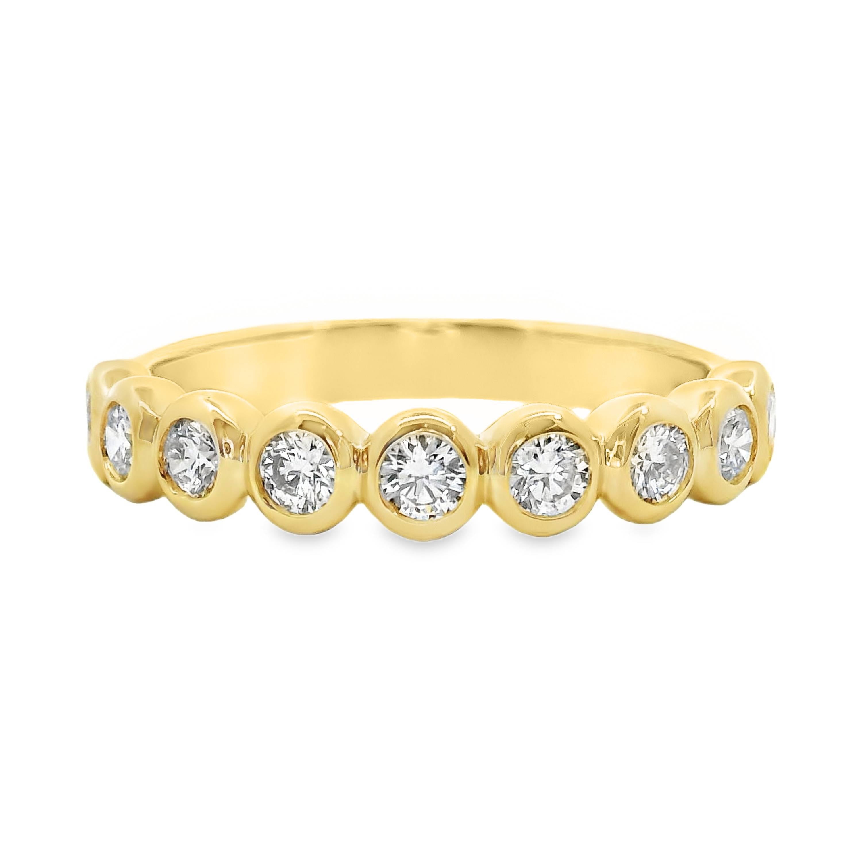 Brilliant Cut Diamond Bezel Set Ring