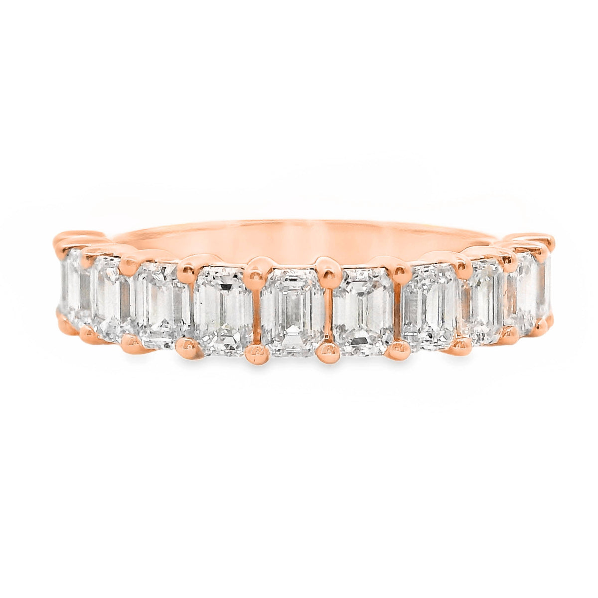 Emerald Cut Diamond Ring Claw Set