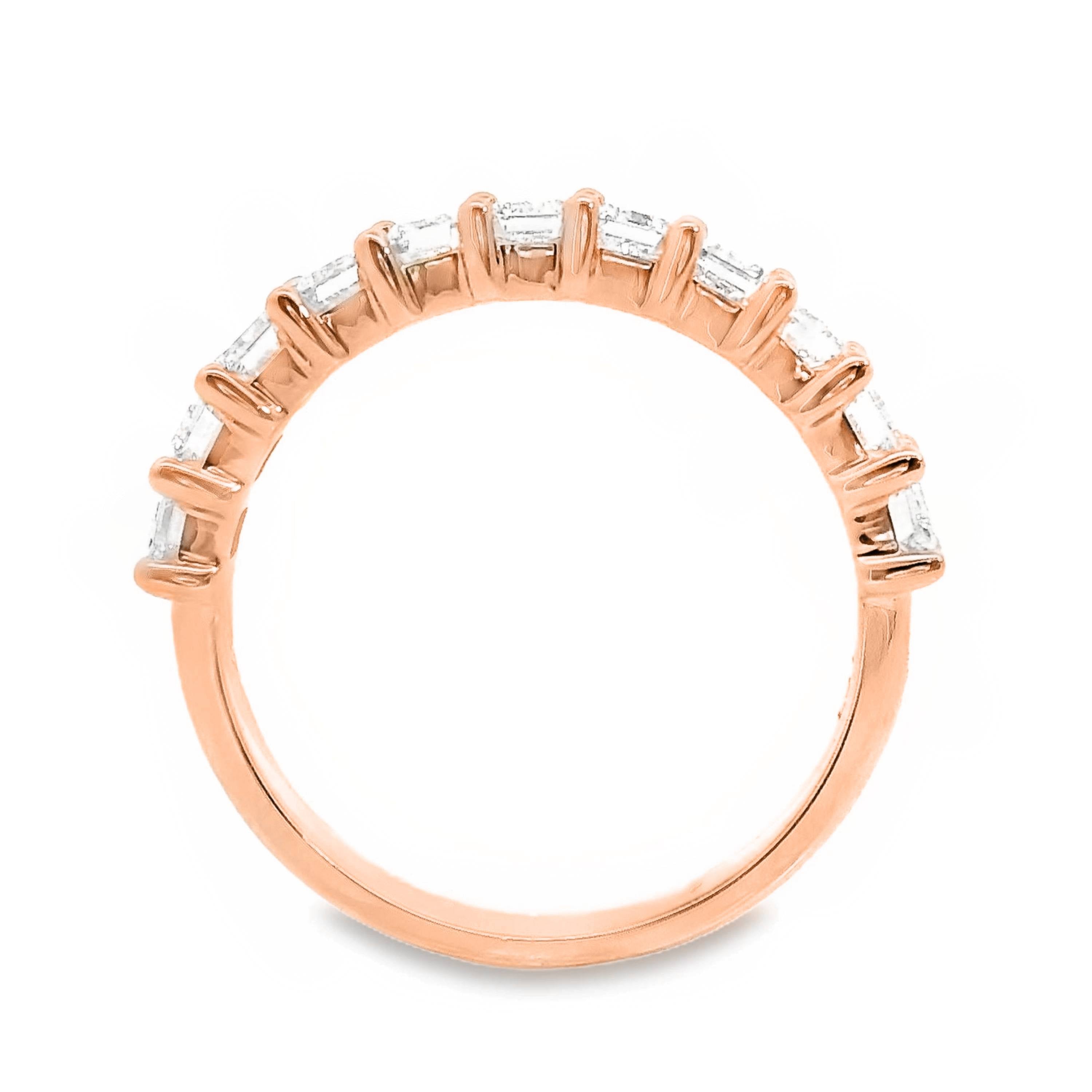 Emerald Cut Diamond Ring Claw Set