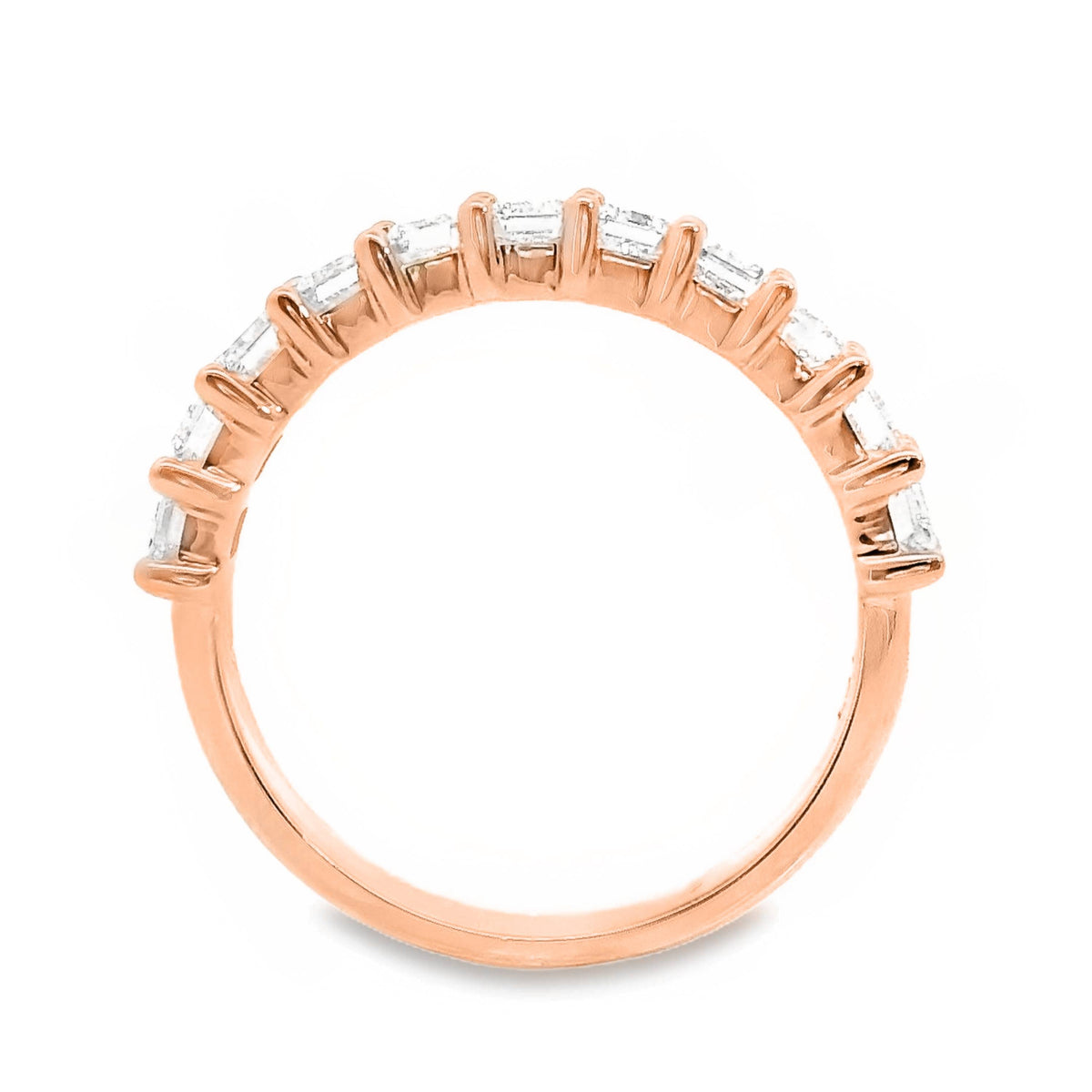 Emerald Cut Diamond Ring Claw Set