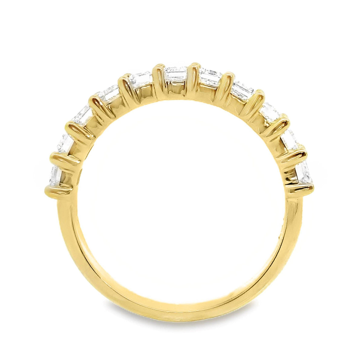 Emerald Cut Diamond Ring Claw Set