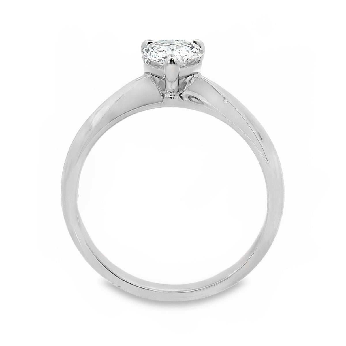 Rose Diamond Solitaire Pear Cut Engagement Ring