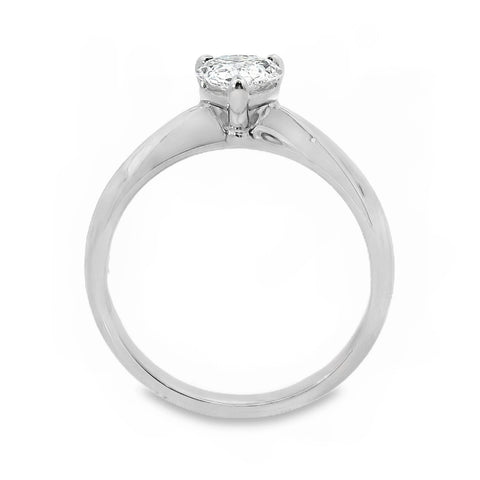 Rose Diamond Solitaire Pear Cut Engagement Ring