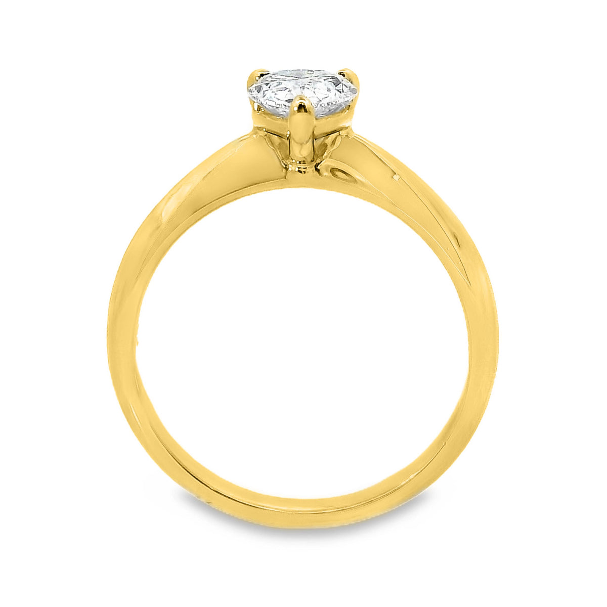 Rose Diamond Solitaire Pear Cut Engagement Ring
