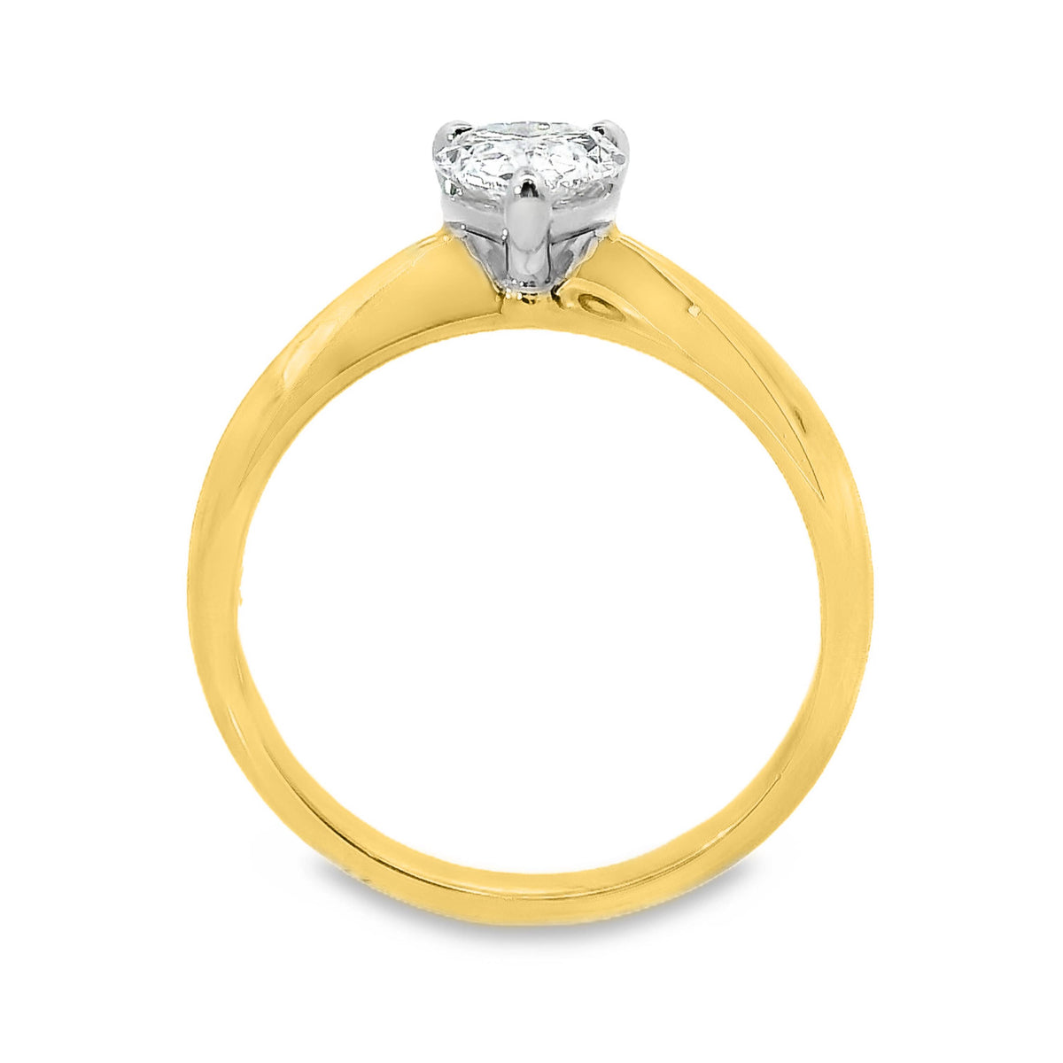 Rose Diamond Solitaire Pear Cut Engagement Ring