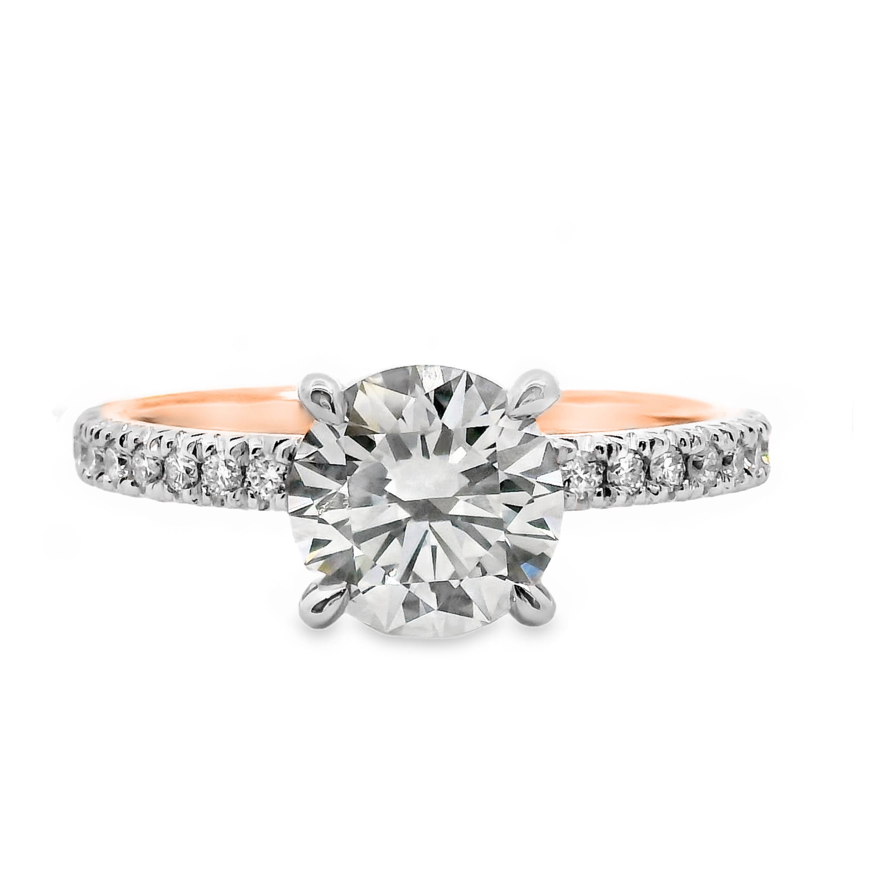 Celia Diamond Hidden Halo Round Brilliant Cut Engagement Ring