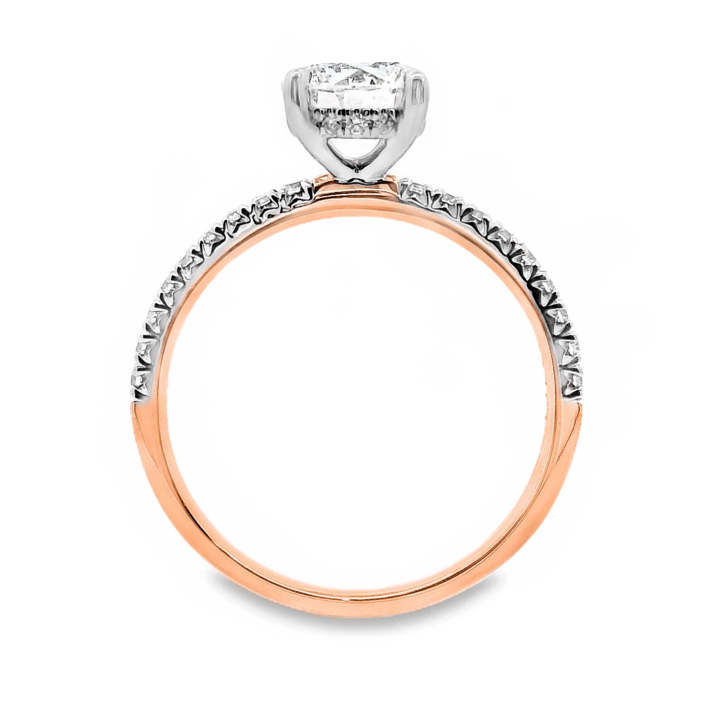 Celia Diamond Hidden Halo Round Brilliant Cut Engagement Ring