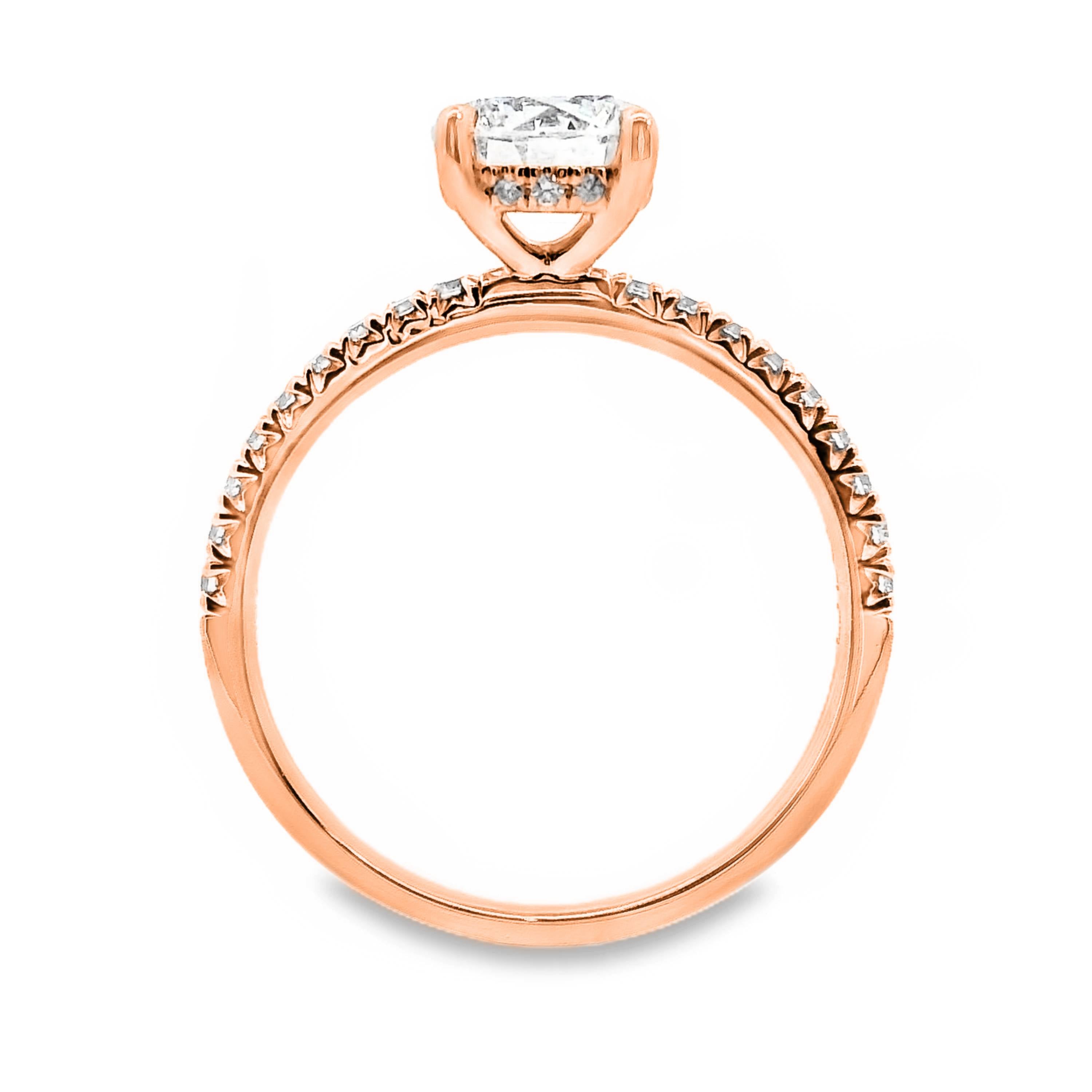 Celia Lab Grown Diamond Hidden Halo Round Brilliant Cut Engagement Ring