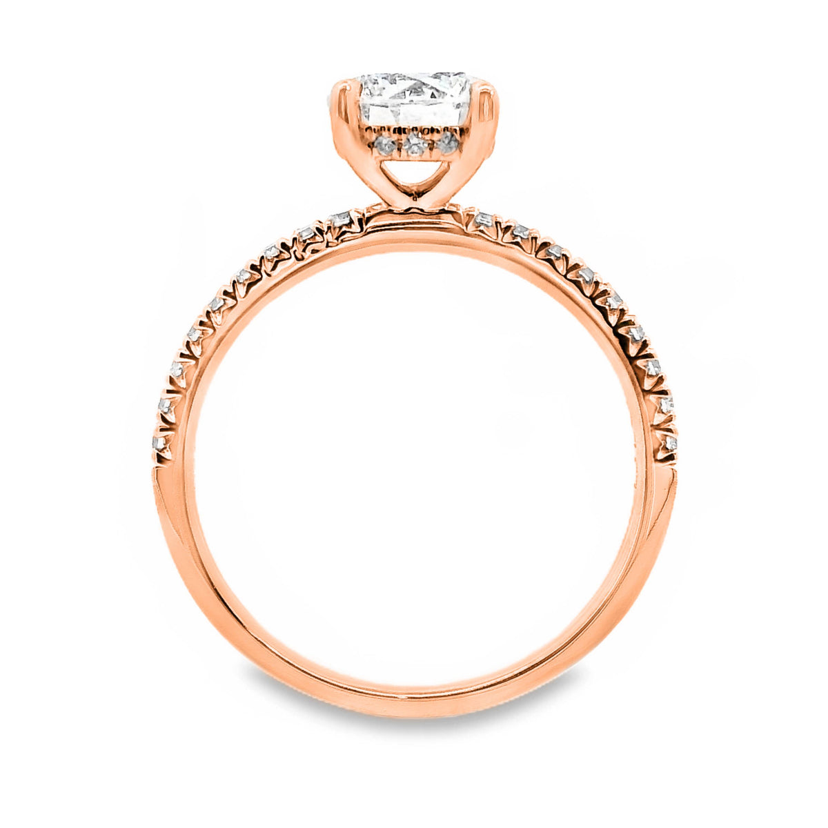 Celia Diamond Hidden Halo Round Brilliant Cut Engagement Ring