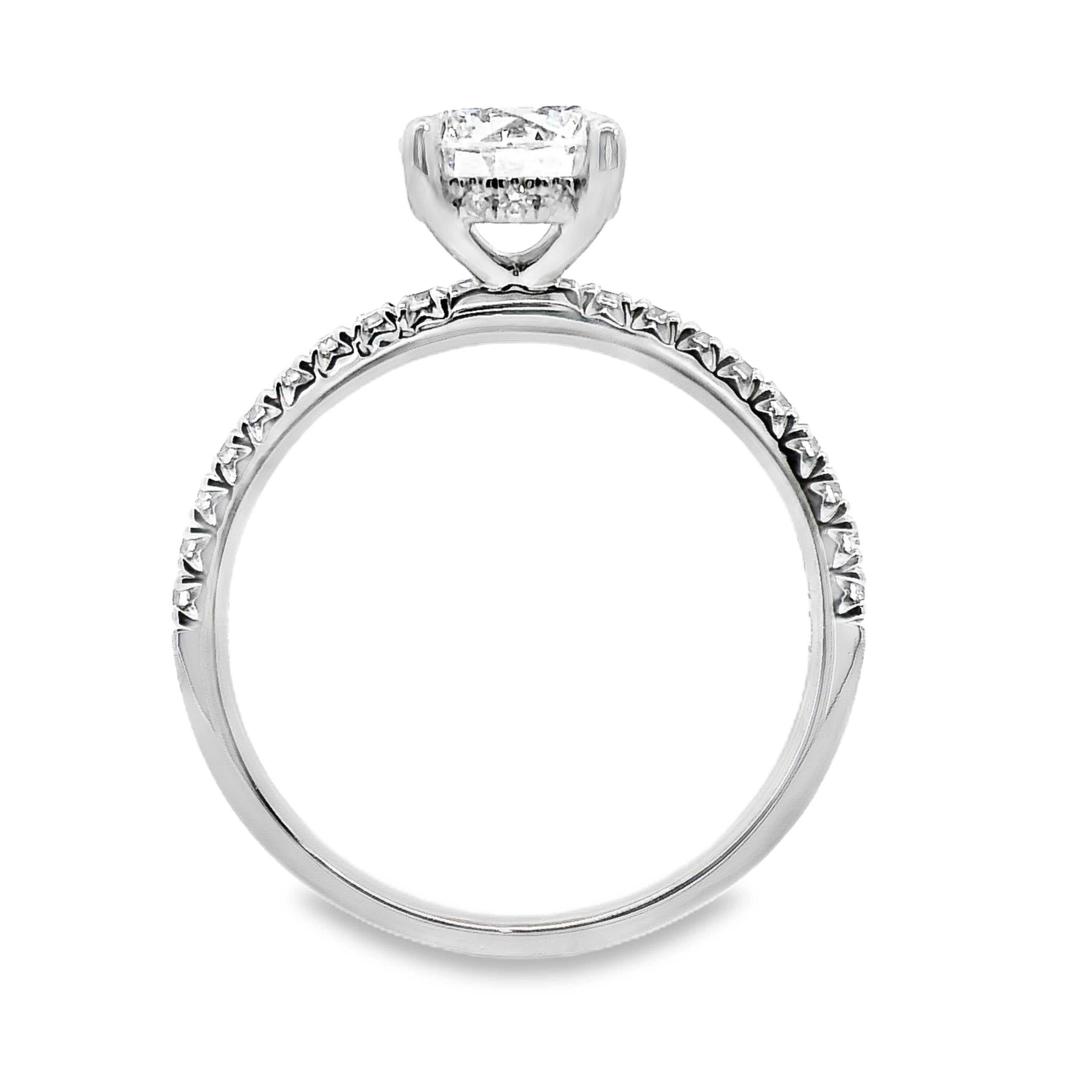 Celia Diamond Hidden Halo Round Brilliant Cut Engagement Ring