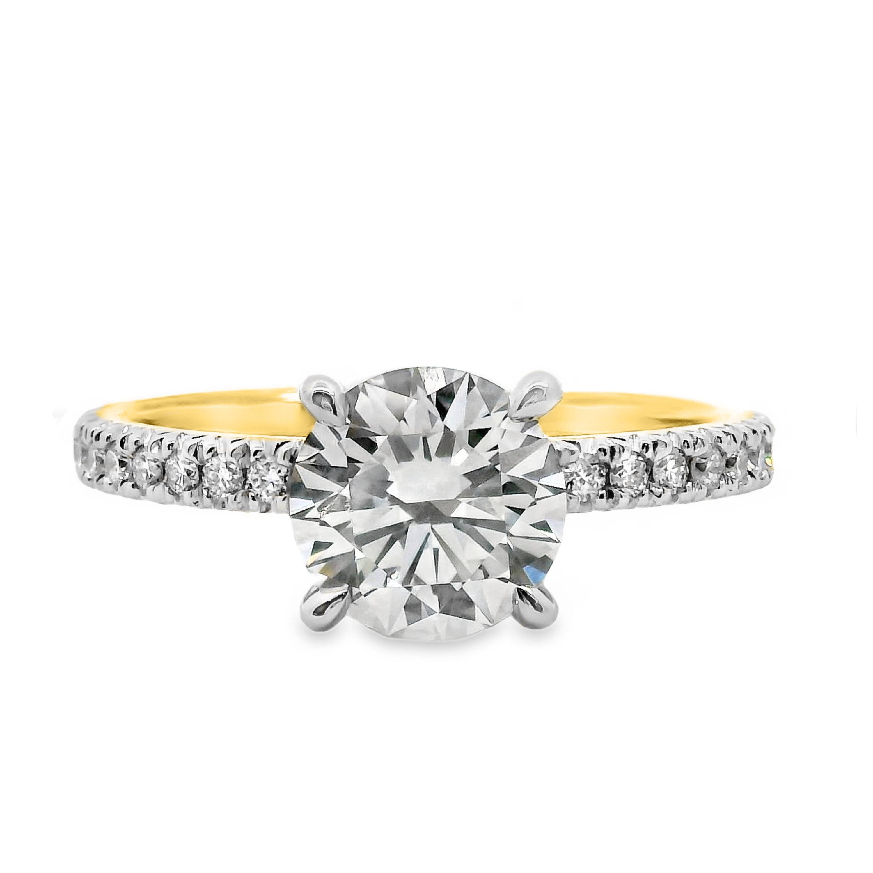 Celia Diamond Hidden Halo Round Brilliant Cut Engagement Ring