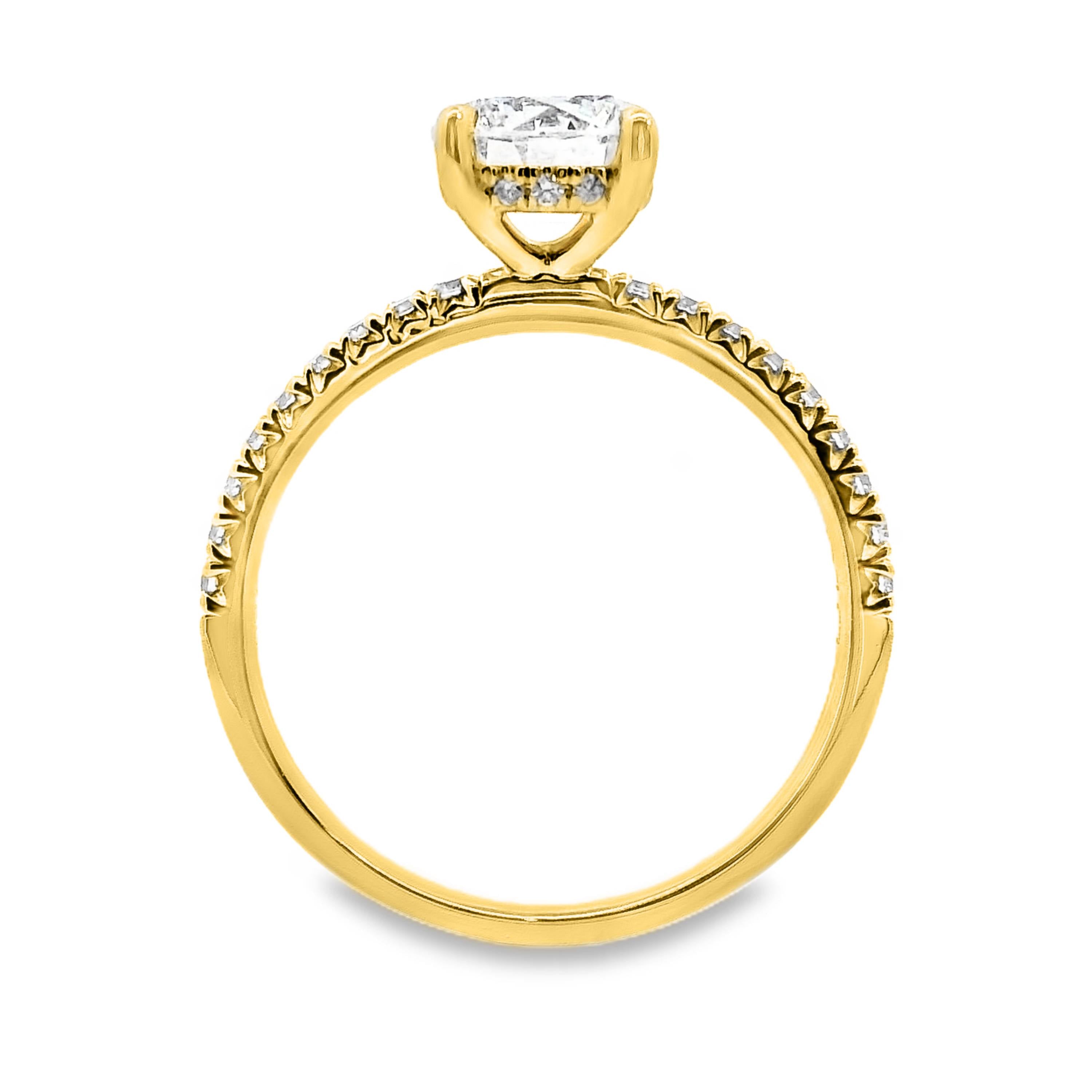 Celia Lab Grown Diamond Hidden Halo Round Brilliant Cut Engagement Ring