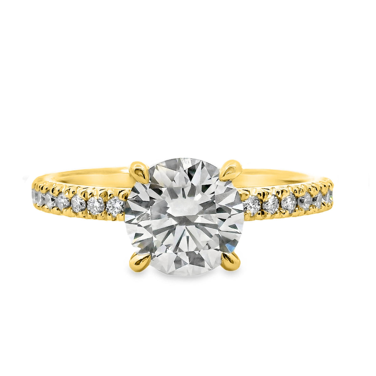Celia Diamond Hidden Halo Round Brilliant Cut Engagement Ring