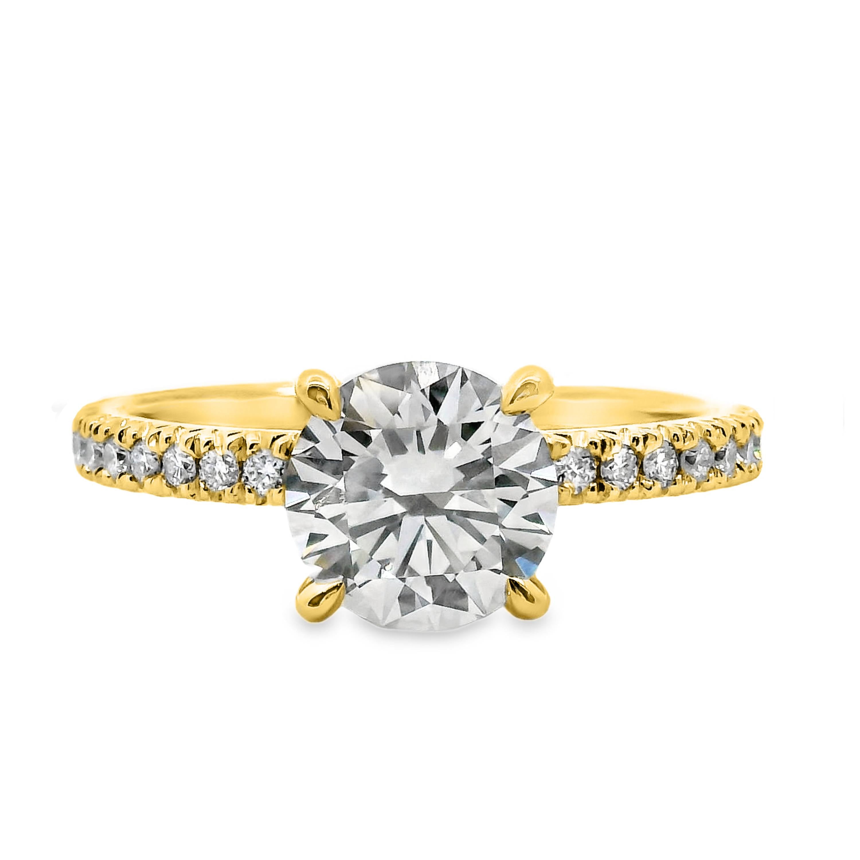 Celia Lab Grown Diamond Hidden Halo Round Brilliant Cut Engagement Ring
