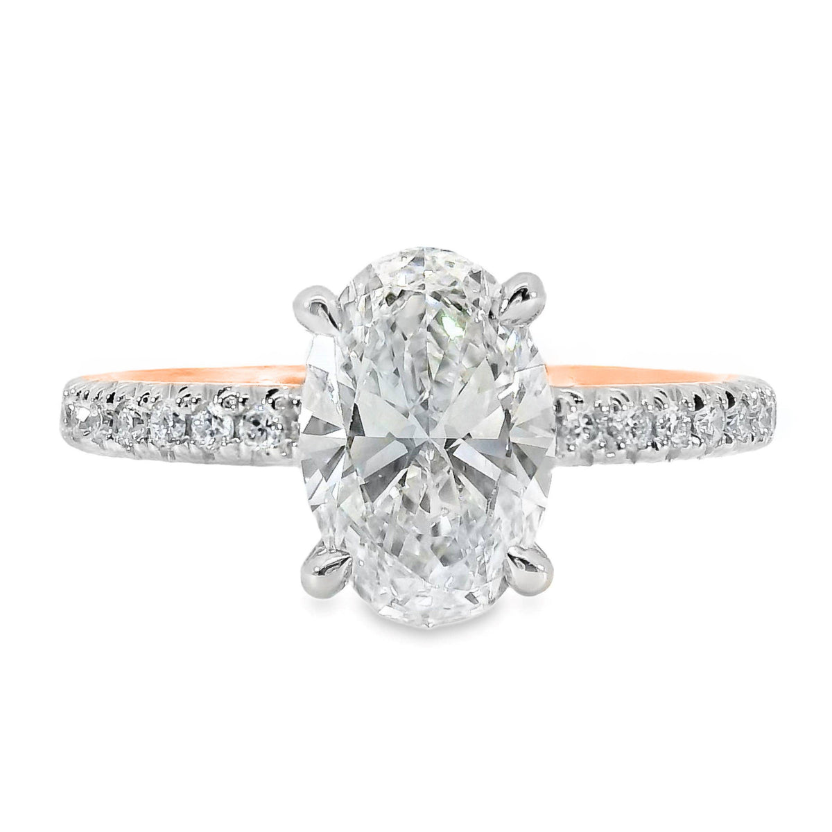 Maisie Lab Grown Diamond Hidden Halo Oval Cut Engagement Ring
