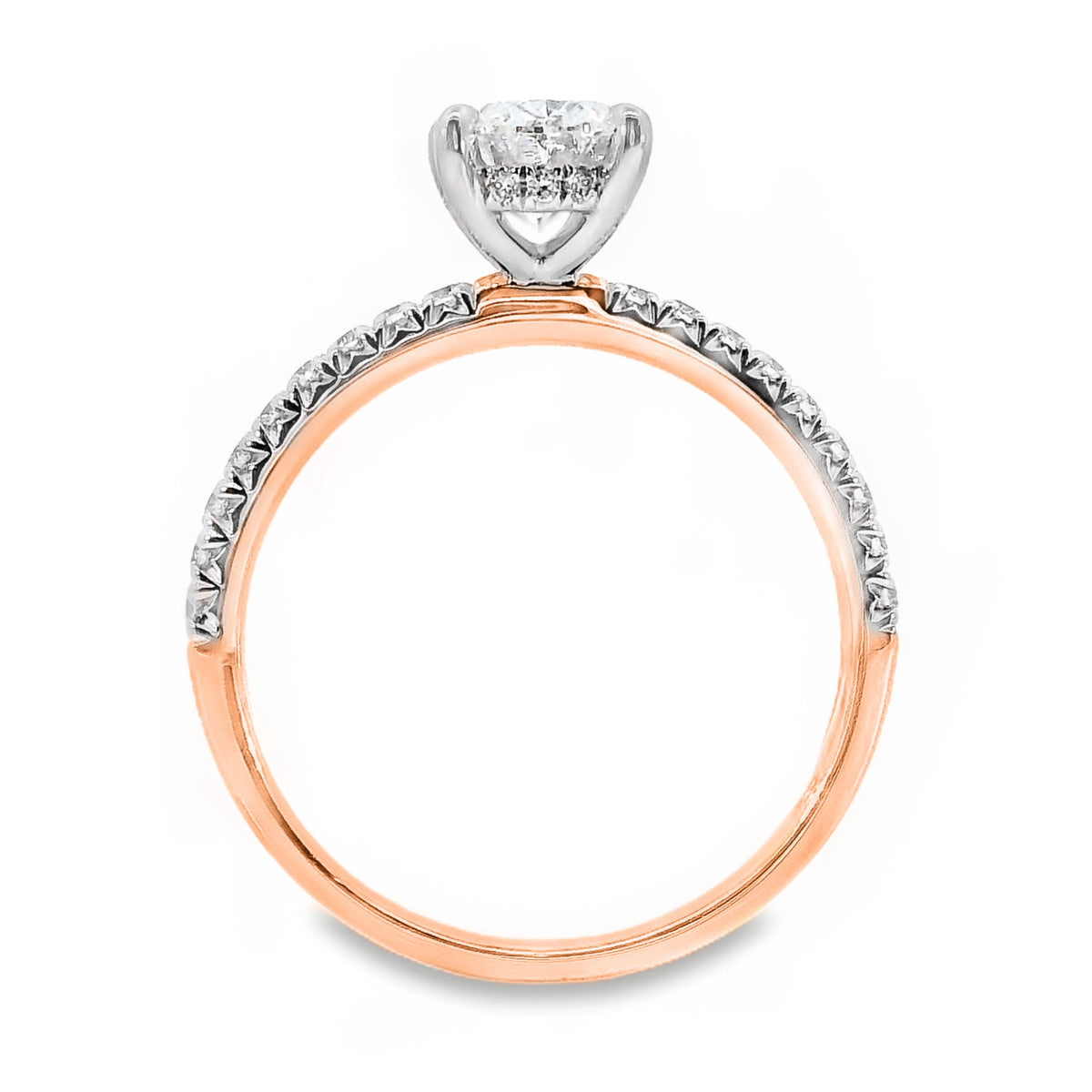 Maisie Diamond Hidden Halo Oval Cut Engagement Ring