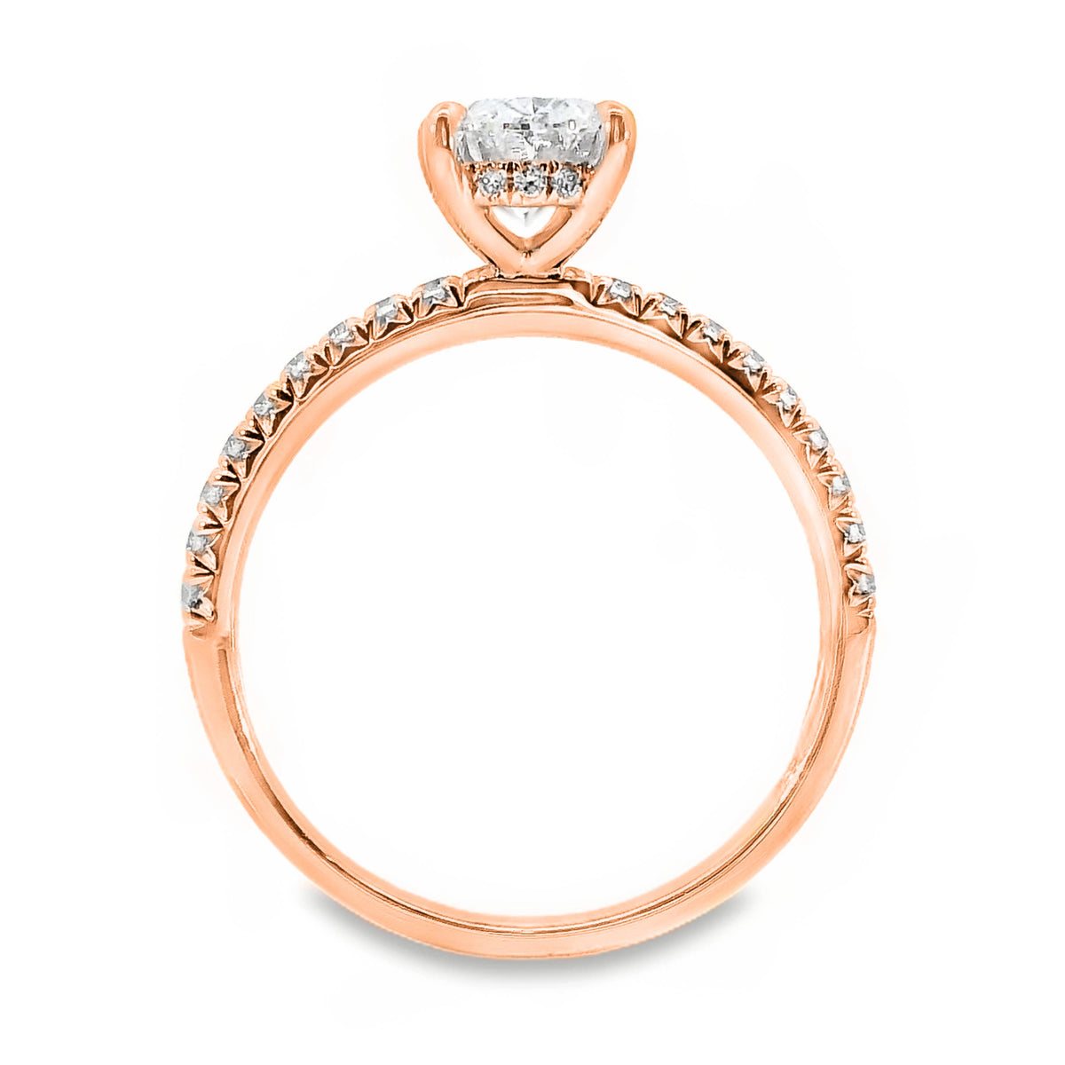 Maisie Lab Grown Diamond Hidden Halo Oval Cut Engagement Ring