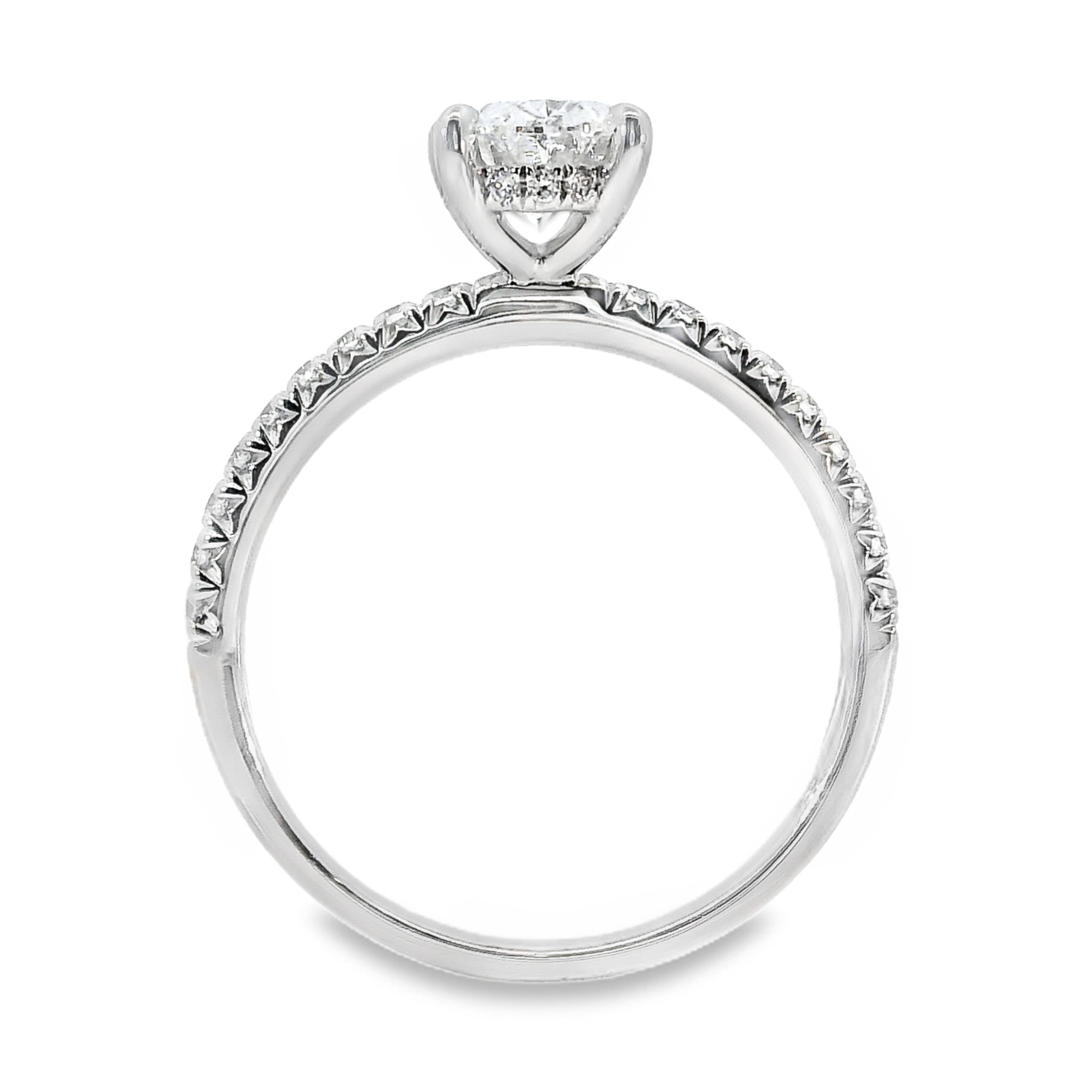 Maisie Diamond Hidden Halo Oval Cut Engagement Ring