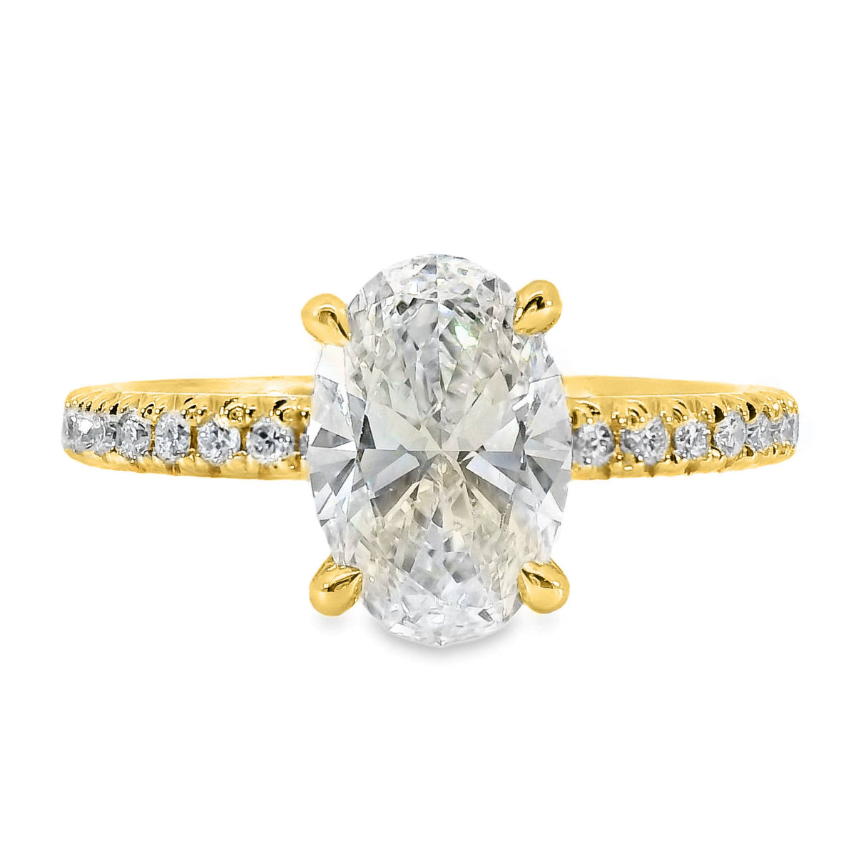Maisie Diamond Hidden Halo Oval Cut Engagement Ring
