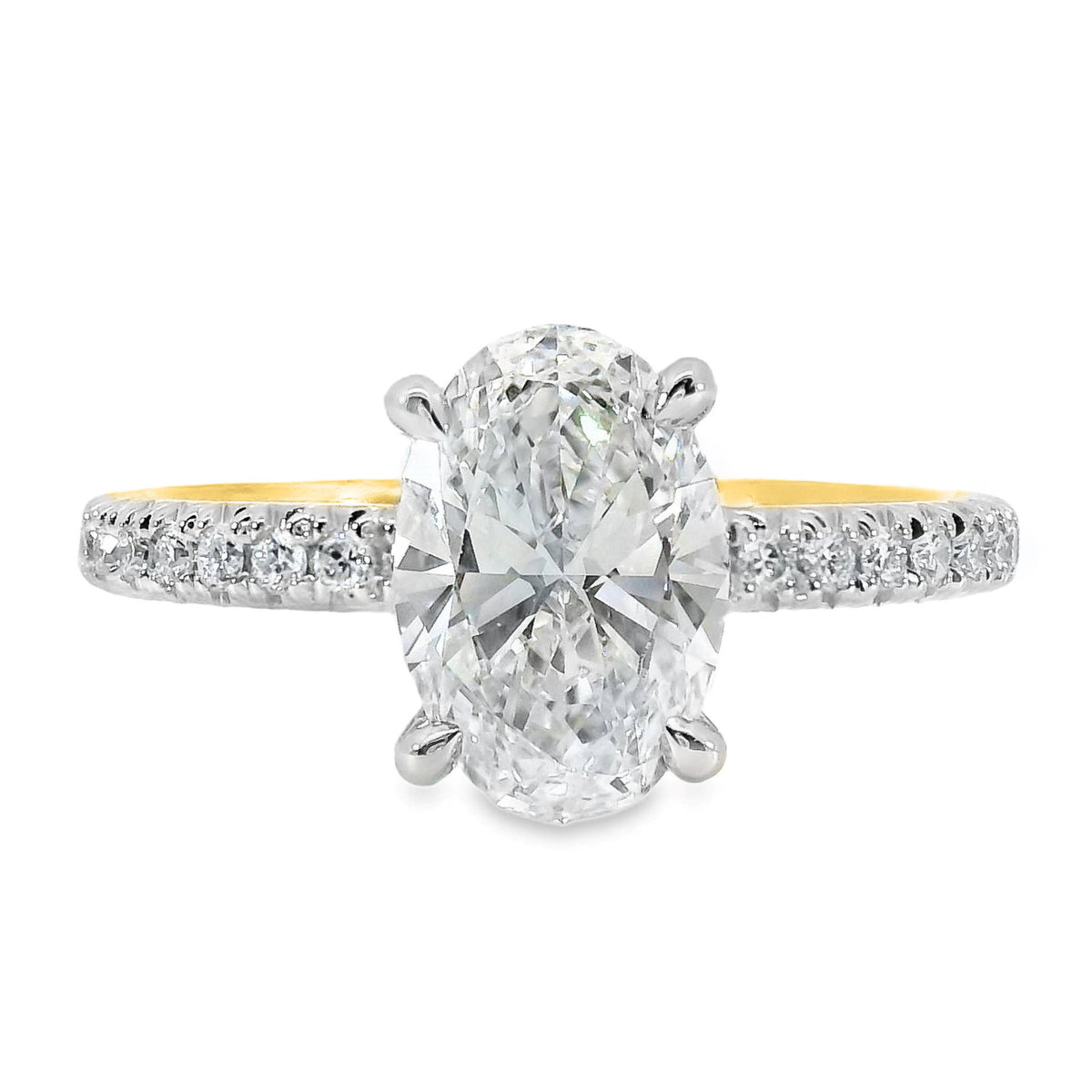 Maisie Lab Grown Diamond Hidden Halo Oval Cut Engagement Ring