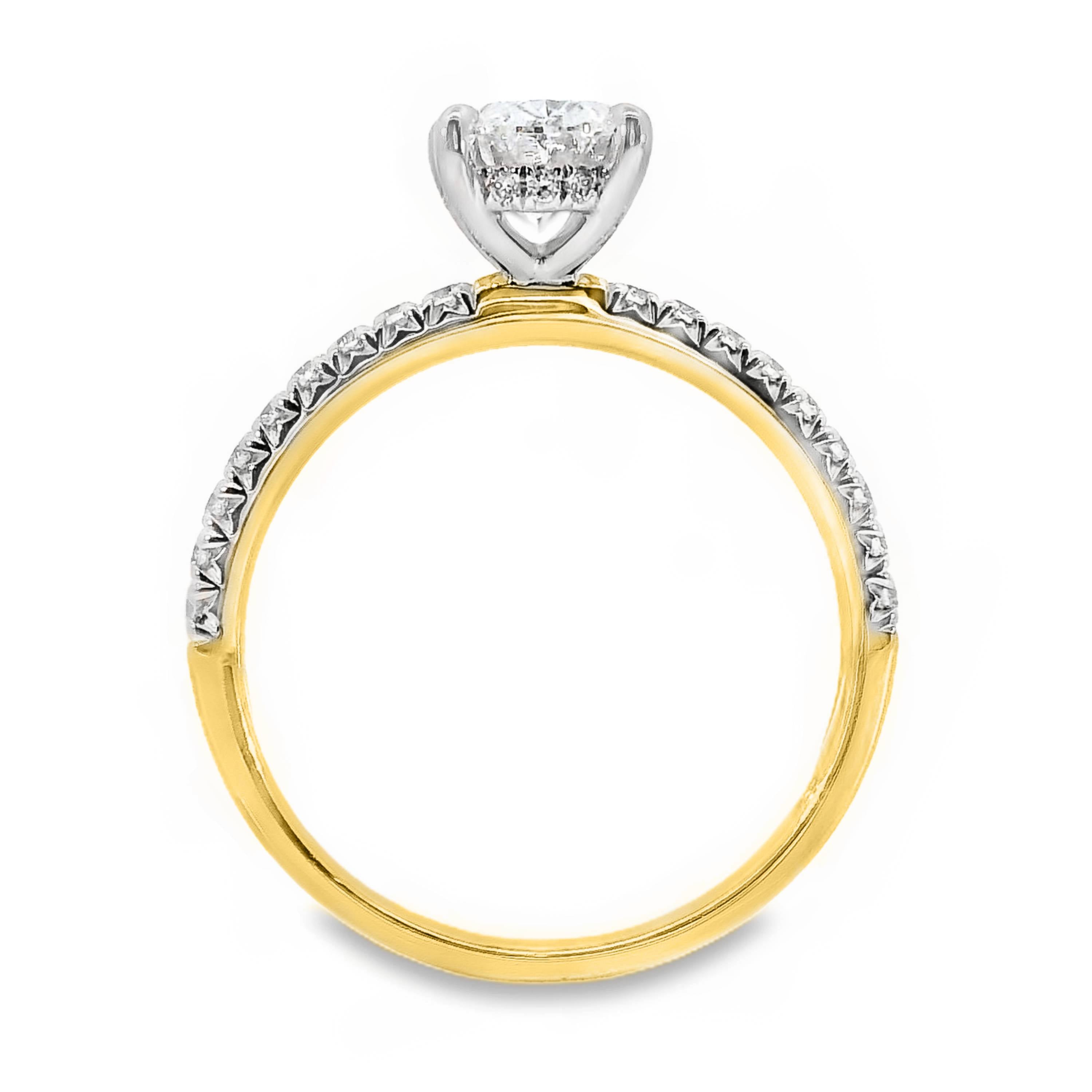 Maisie Lab Grown Diamond Hidden Halo Oval Cut Engagement Ring