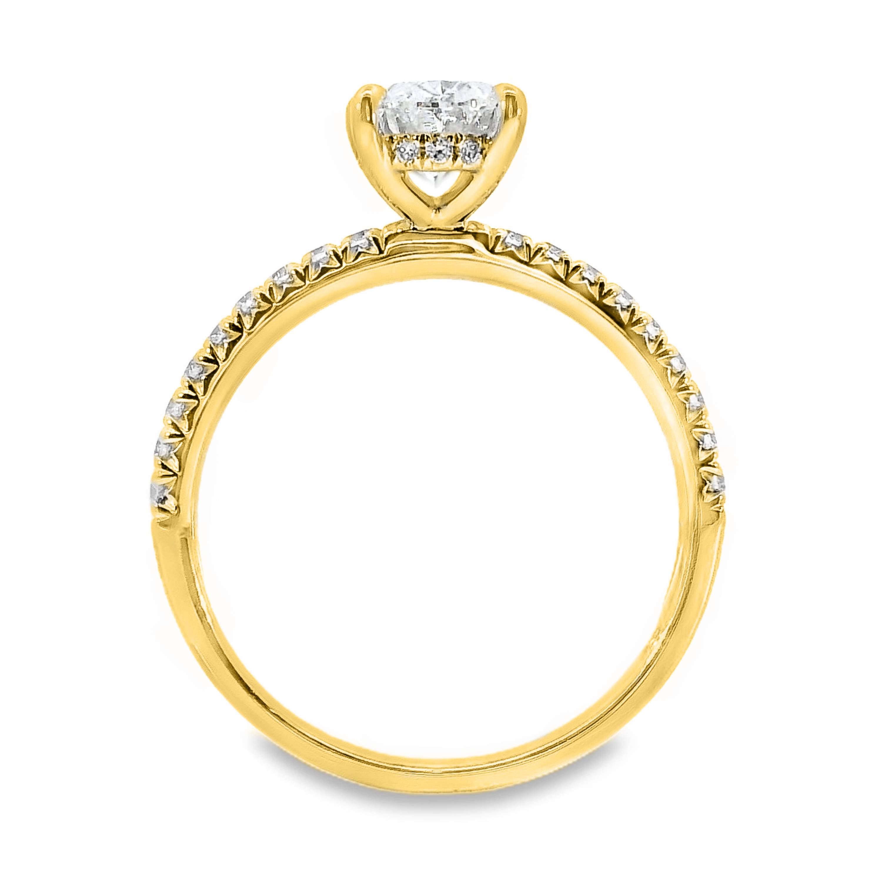 Maisie Diamond Hidden Halo Oval Cut Engagement Ring