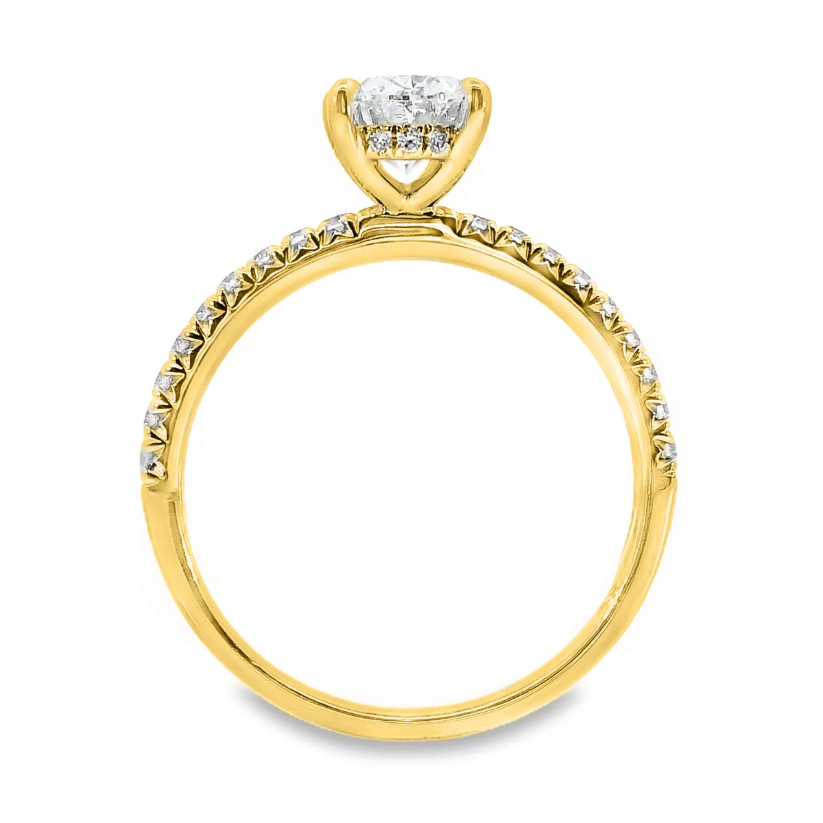Maisie Diamond Hidden Halo Oval Cut Engagement Ring