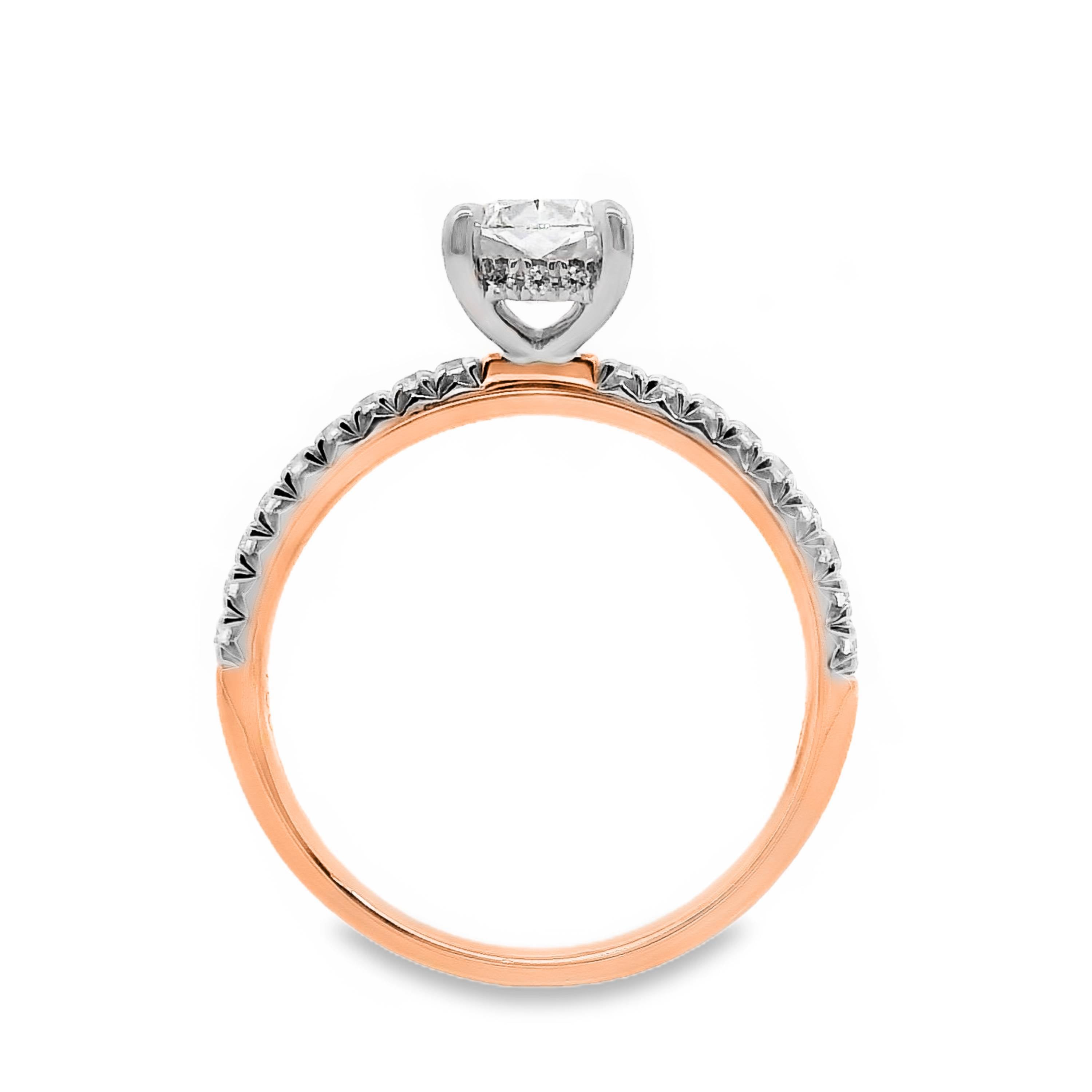 Elsie Diamond Hidden Halo Cussion Cut Engagement Ring