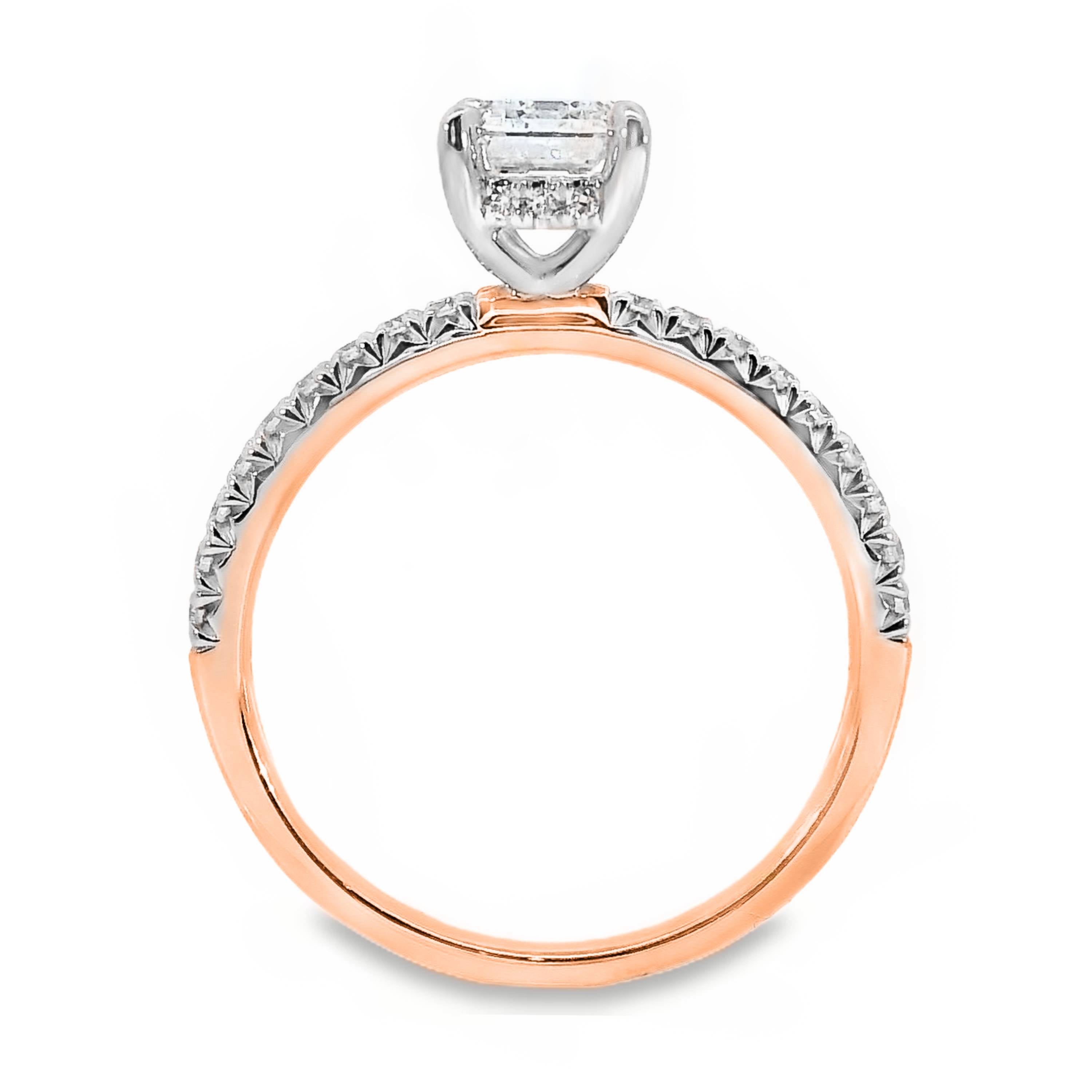 Hazel Diamond Hidden Halo Emerald Cut Engagement Ring