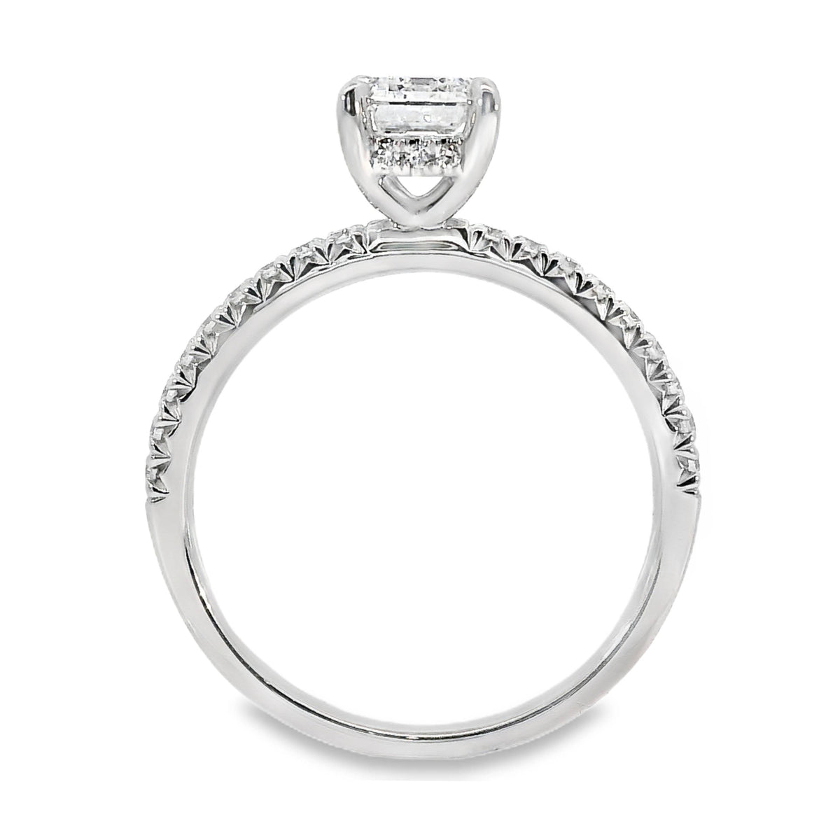 Hazel Diamond Hidden Halo Emerald Cut Engagement Ring