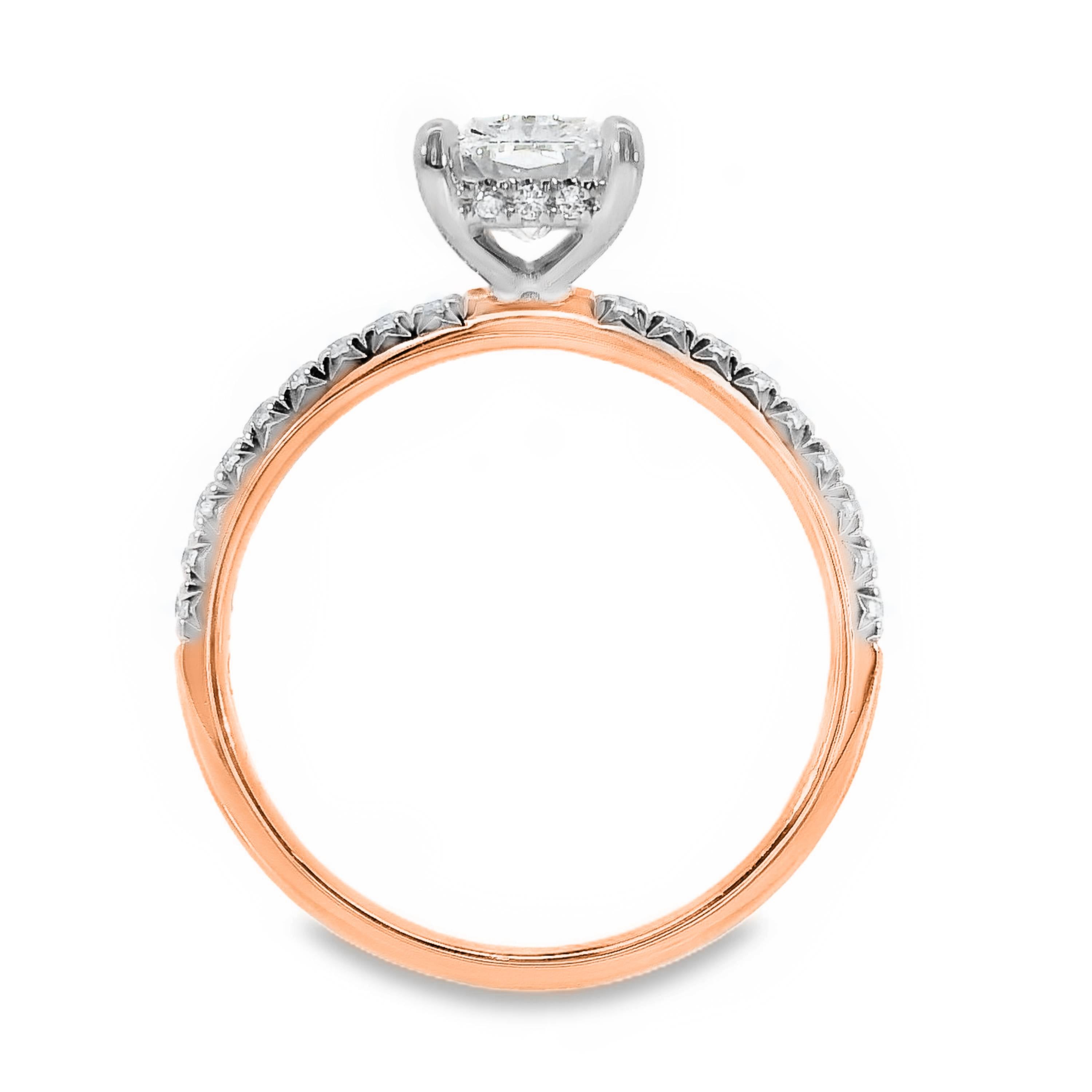 Adeline Diamond Hidden Halo Radiant Cut Engagement Ring